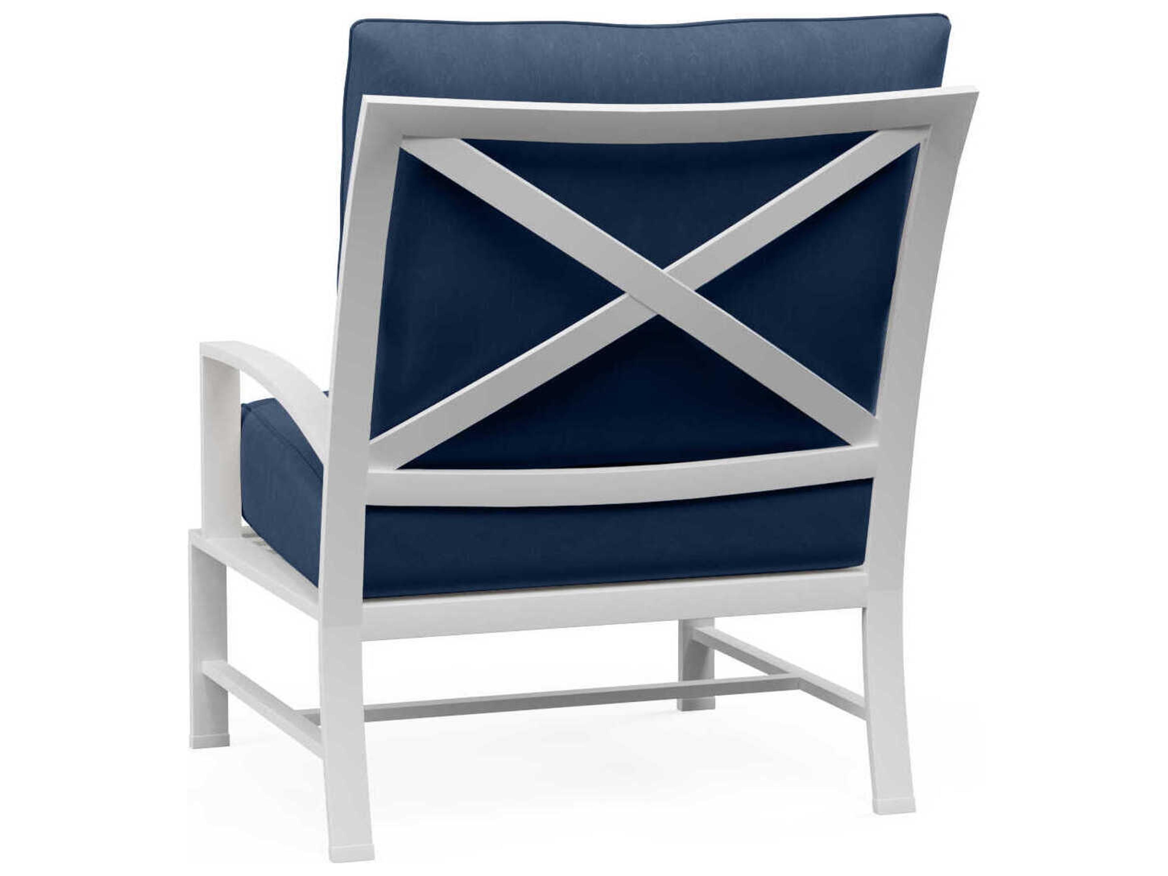 Sunset West Bristol White Aluminum Cushion Lounge Chair