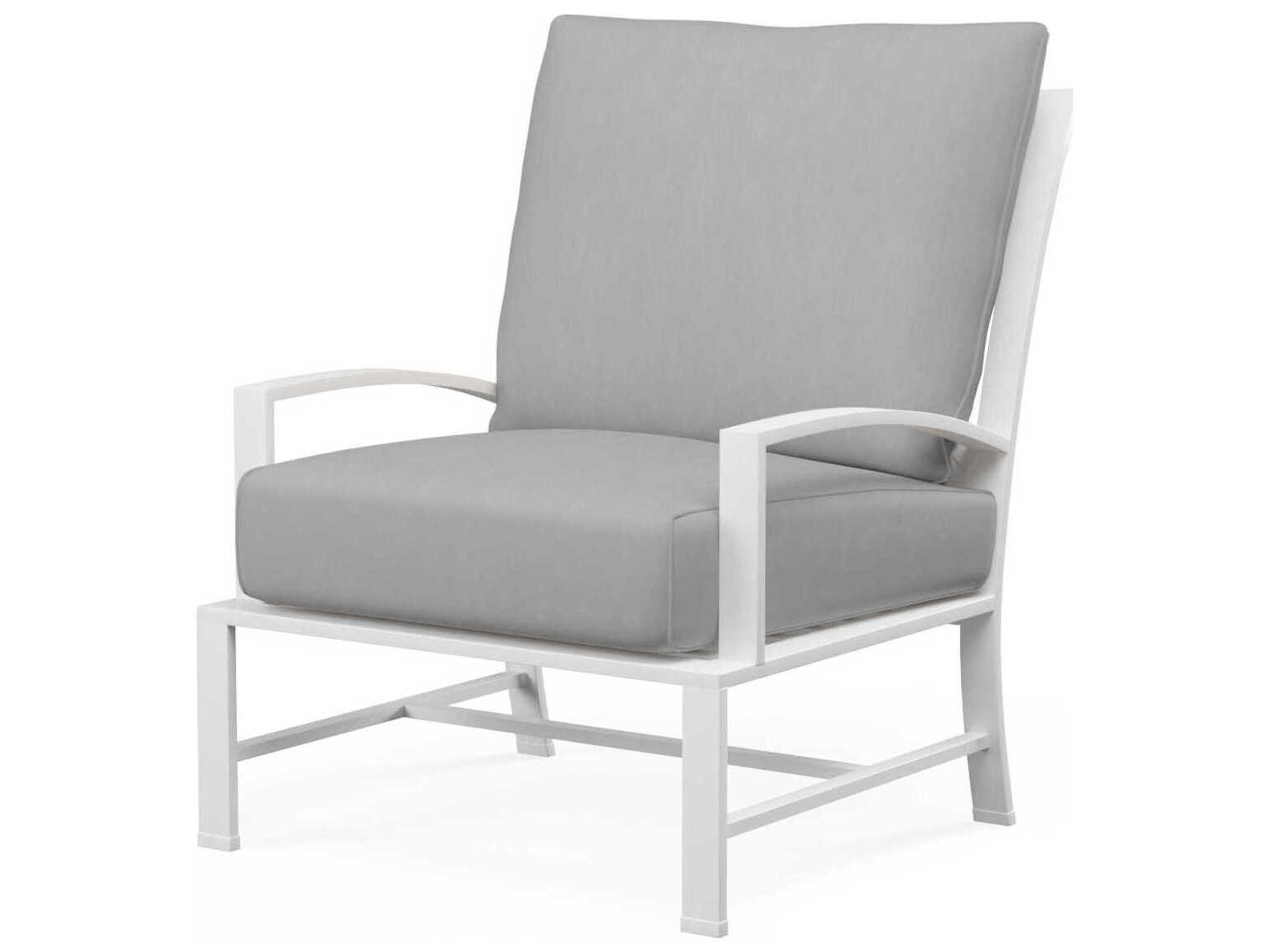 Bristol White Aluminum Cushion Lounge Chair