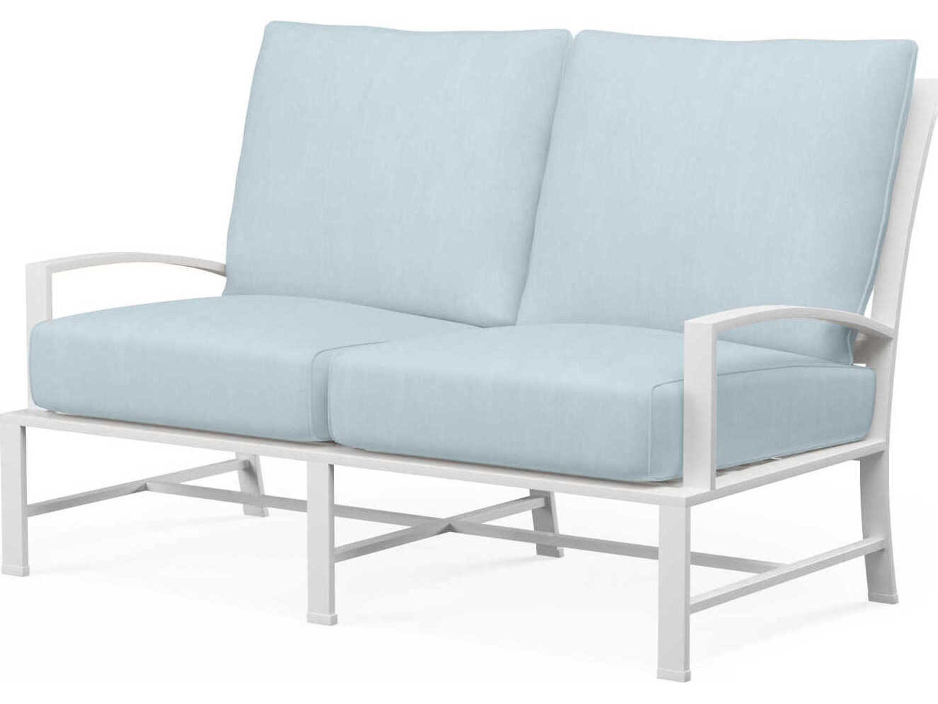 Bristol White Aluminum Cushion Loveseat