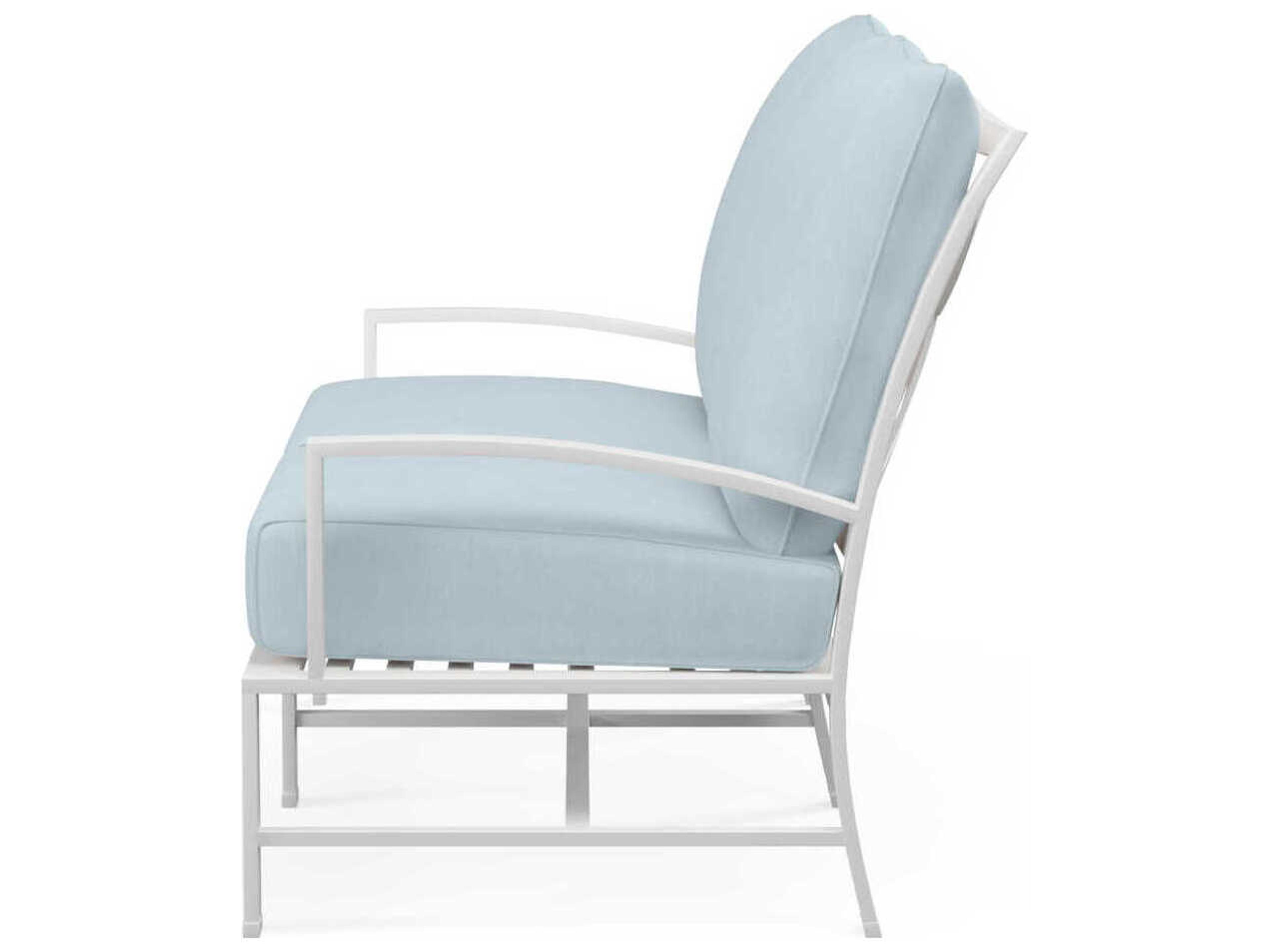 Sunset West Bristol White Aluminum Cushion Loveseat