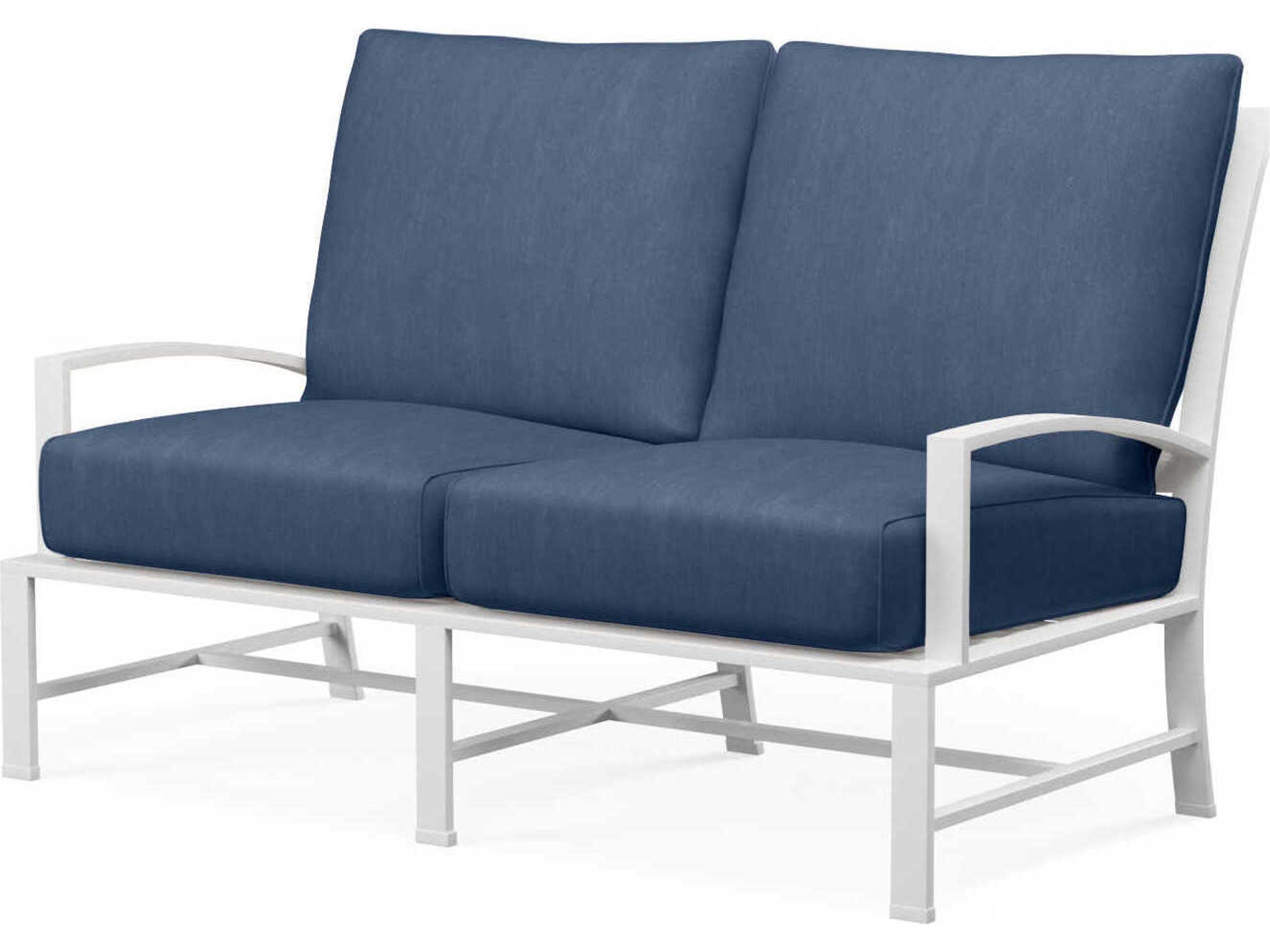 Bristol White Aluminum Cushion Loveseat