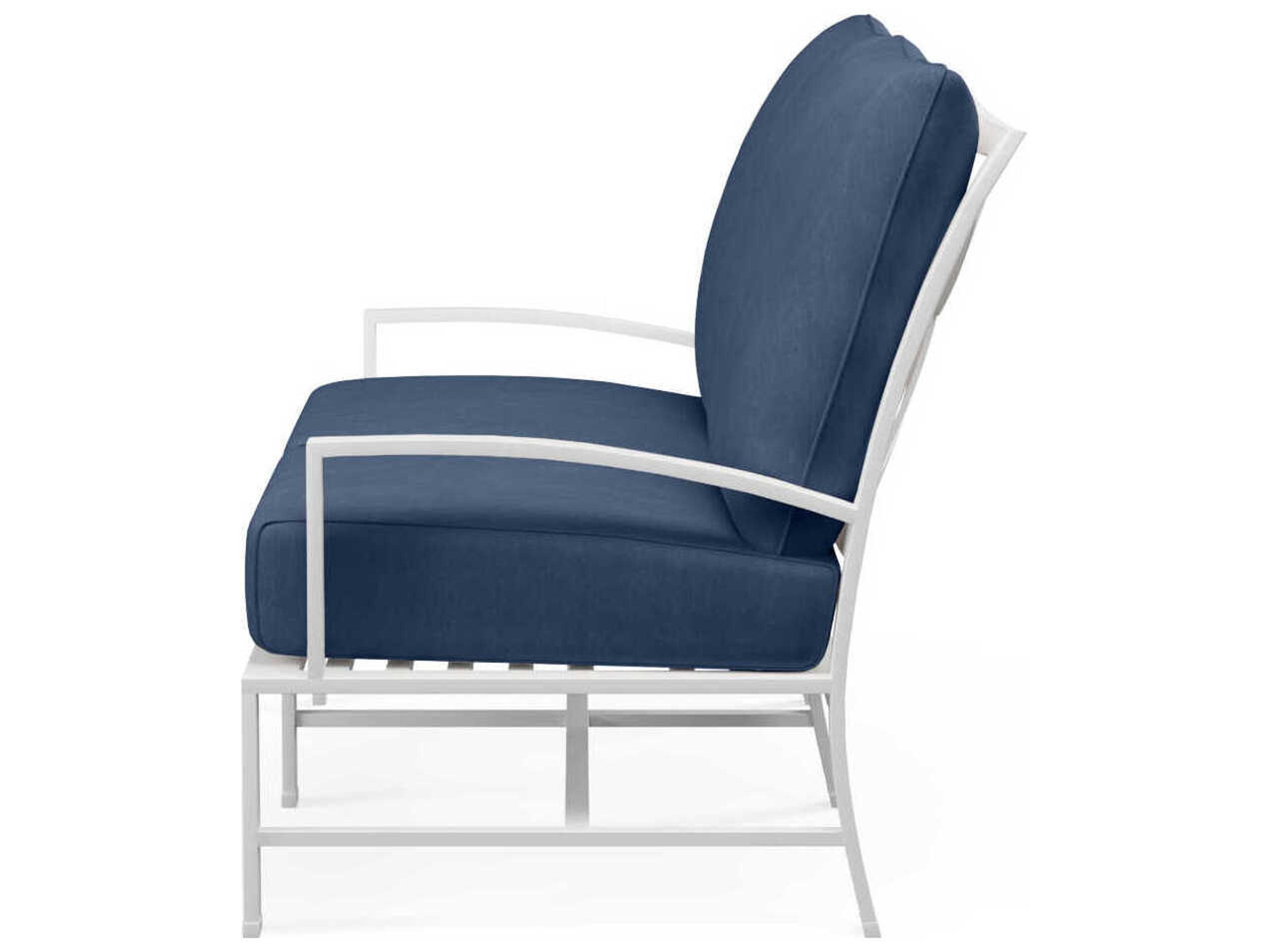 Sunset West Bristol White Aluminum Cushion Loveseat