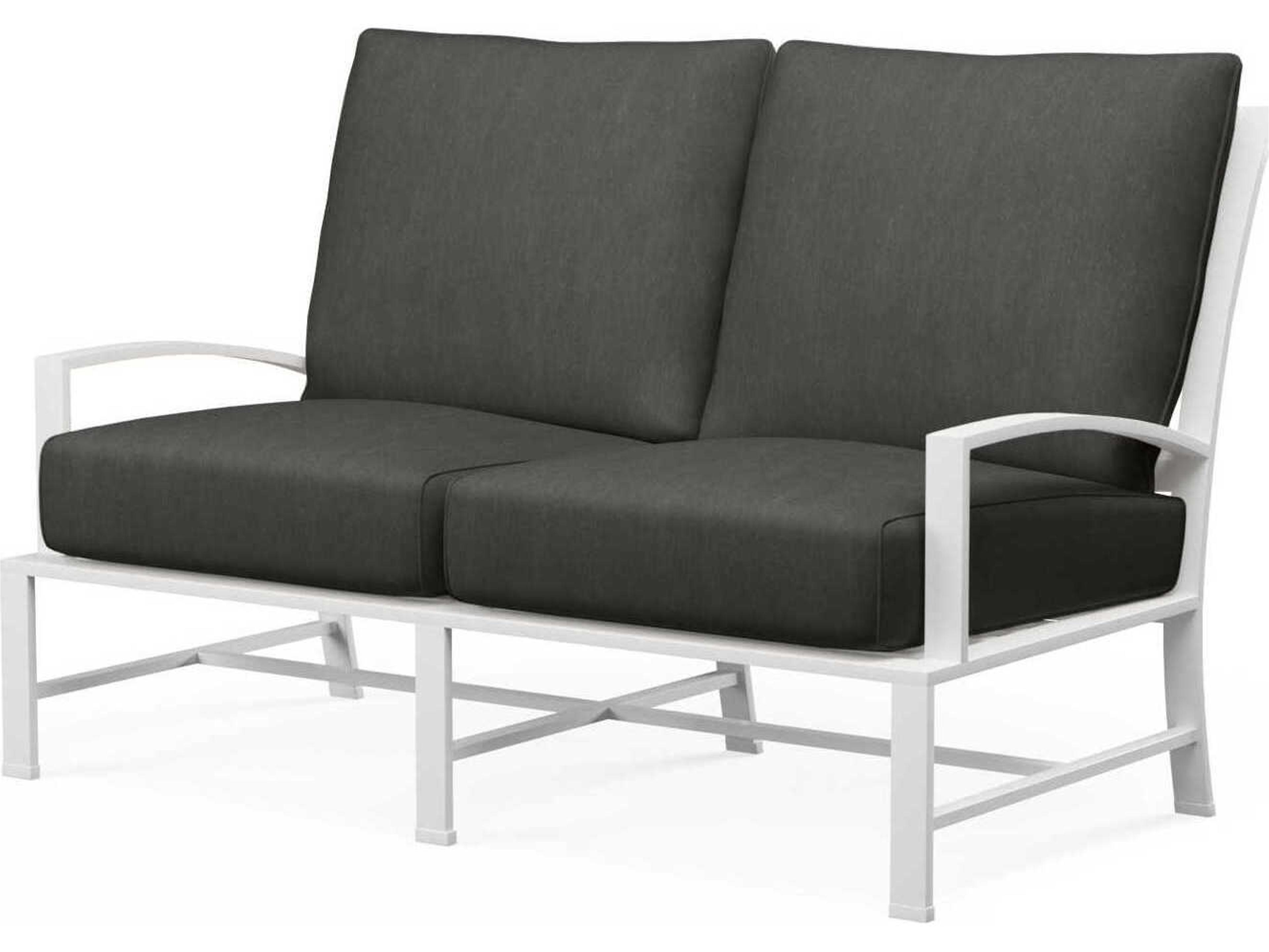 Bristol White Aluminum Cushion Loveseat