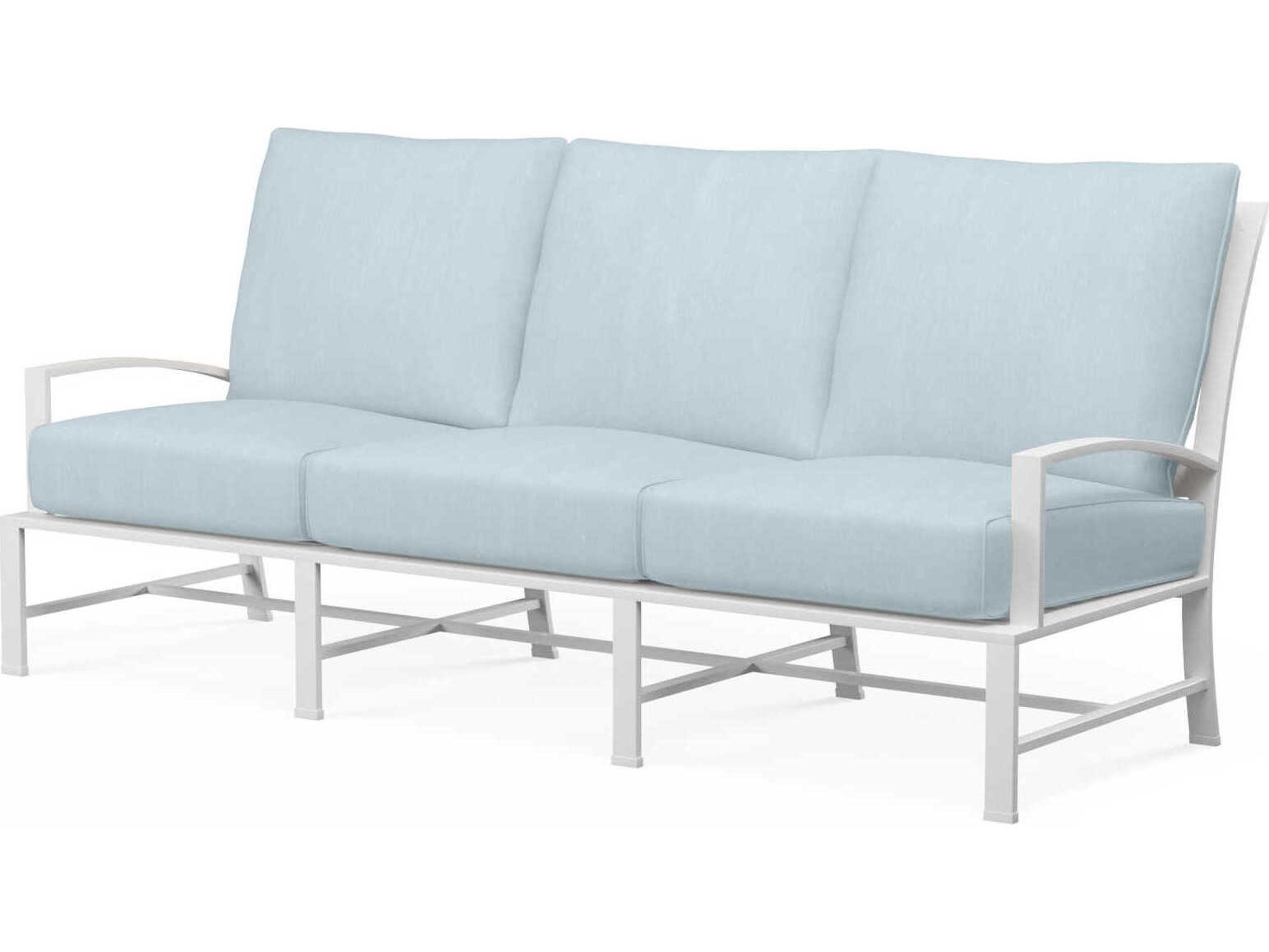 Bristol White Aluminum Cushion Sofa
