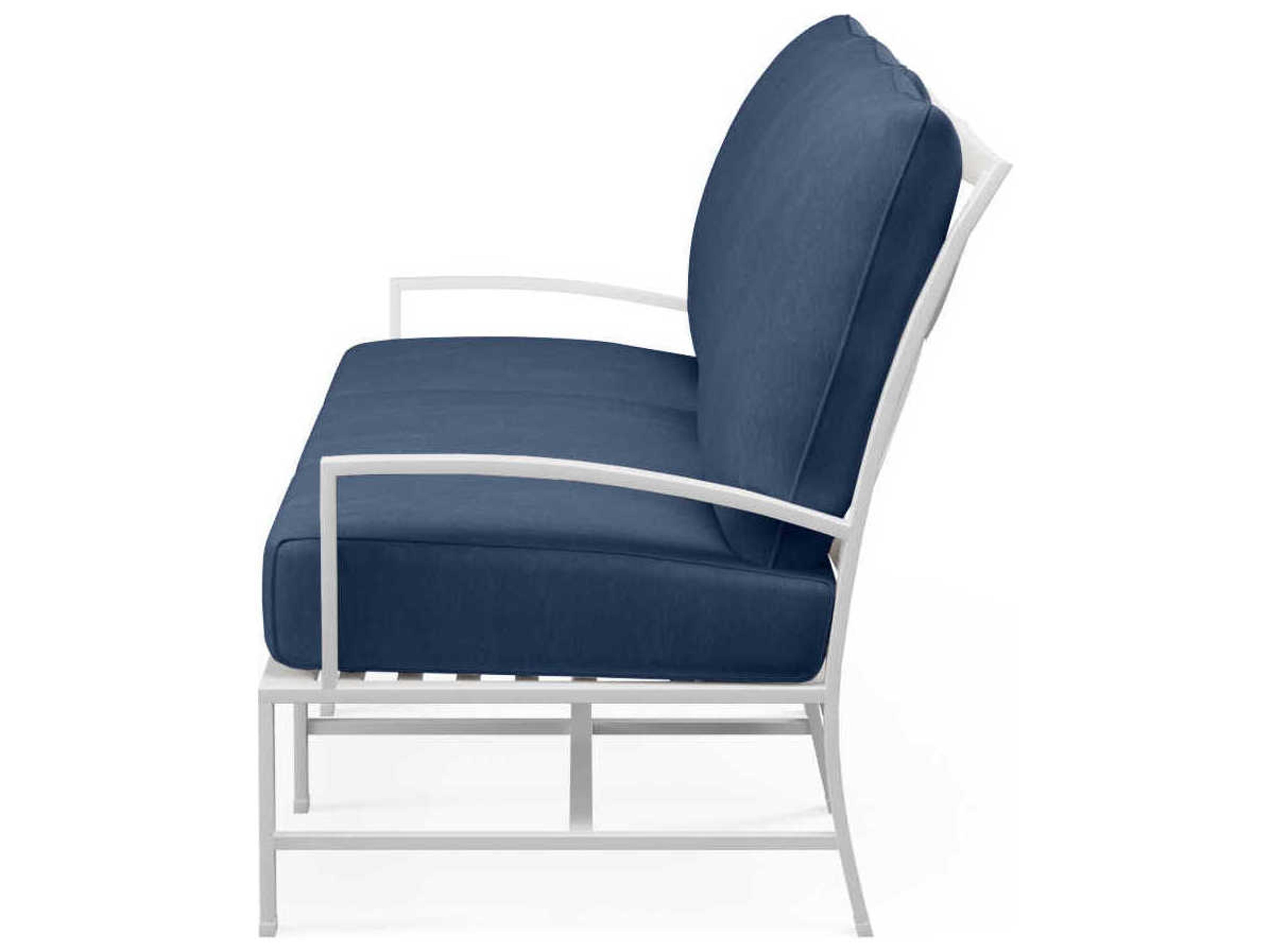 Sunset West Bristol White Aluminum Cushion Sofa