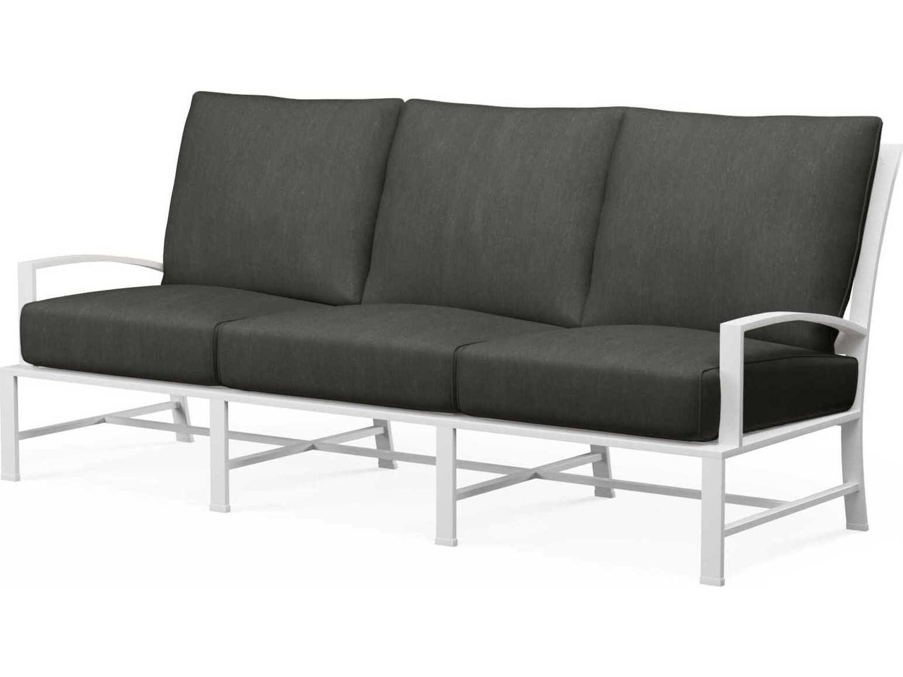 Bristol White Aluminum Cushion Sofa