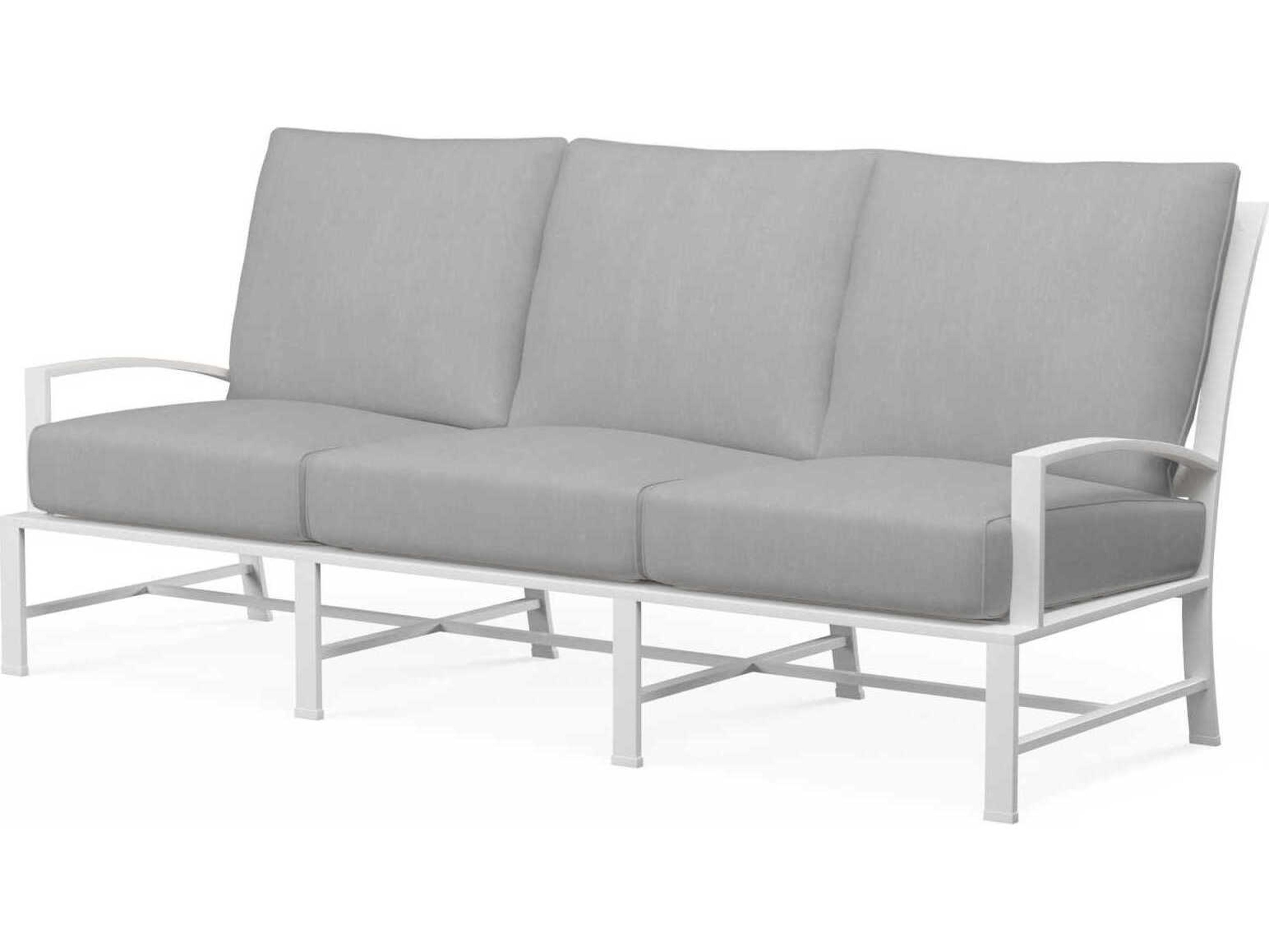 Bristol White Aluminum Cushion Sofa