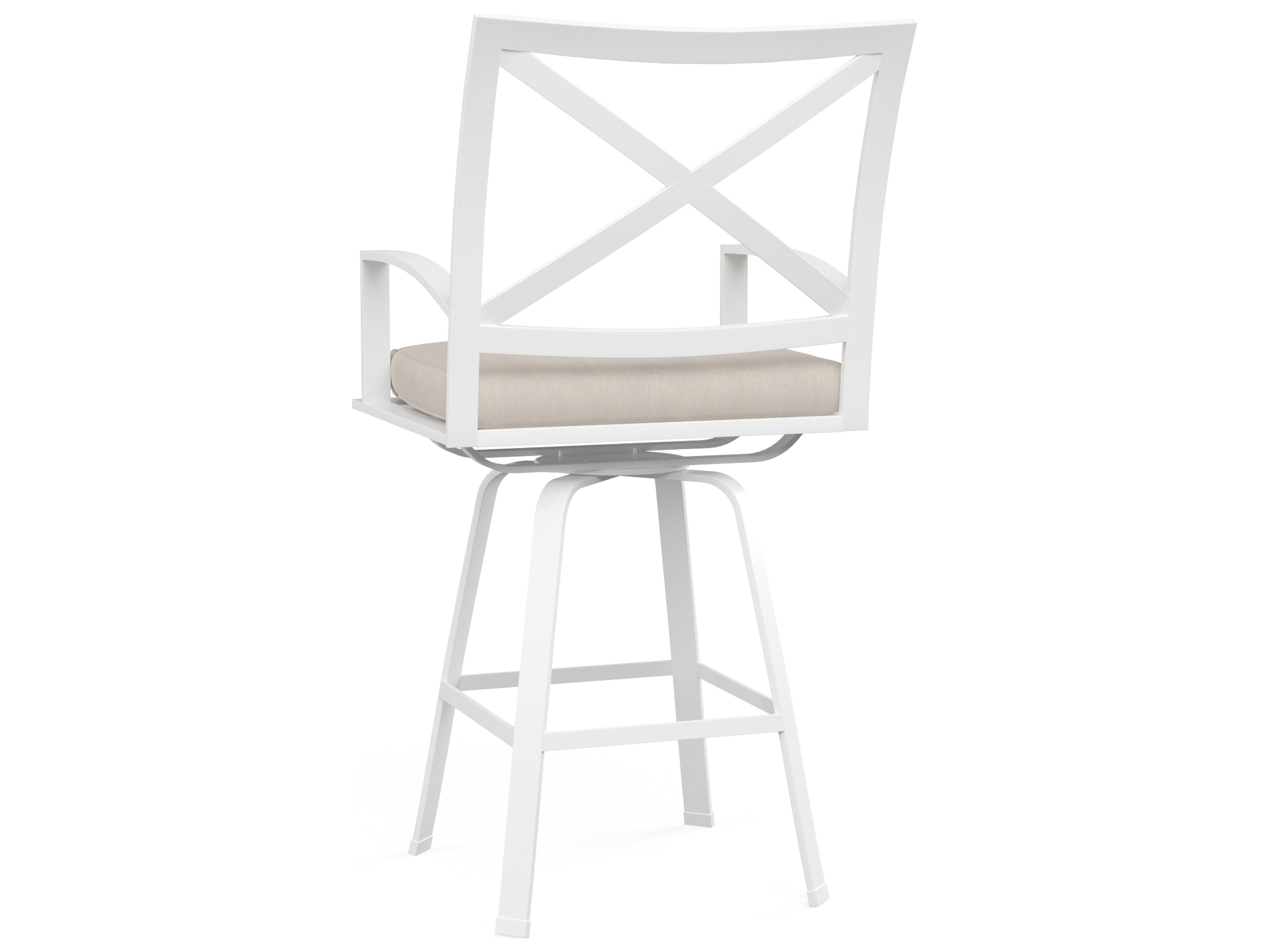 Sunset West Bristol Aluminum Frost Swivel Outdoor Bar Stool