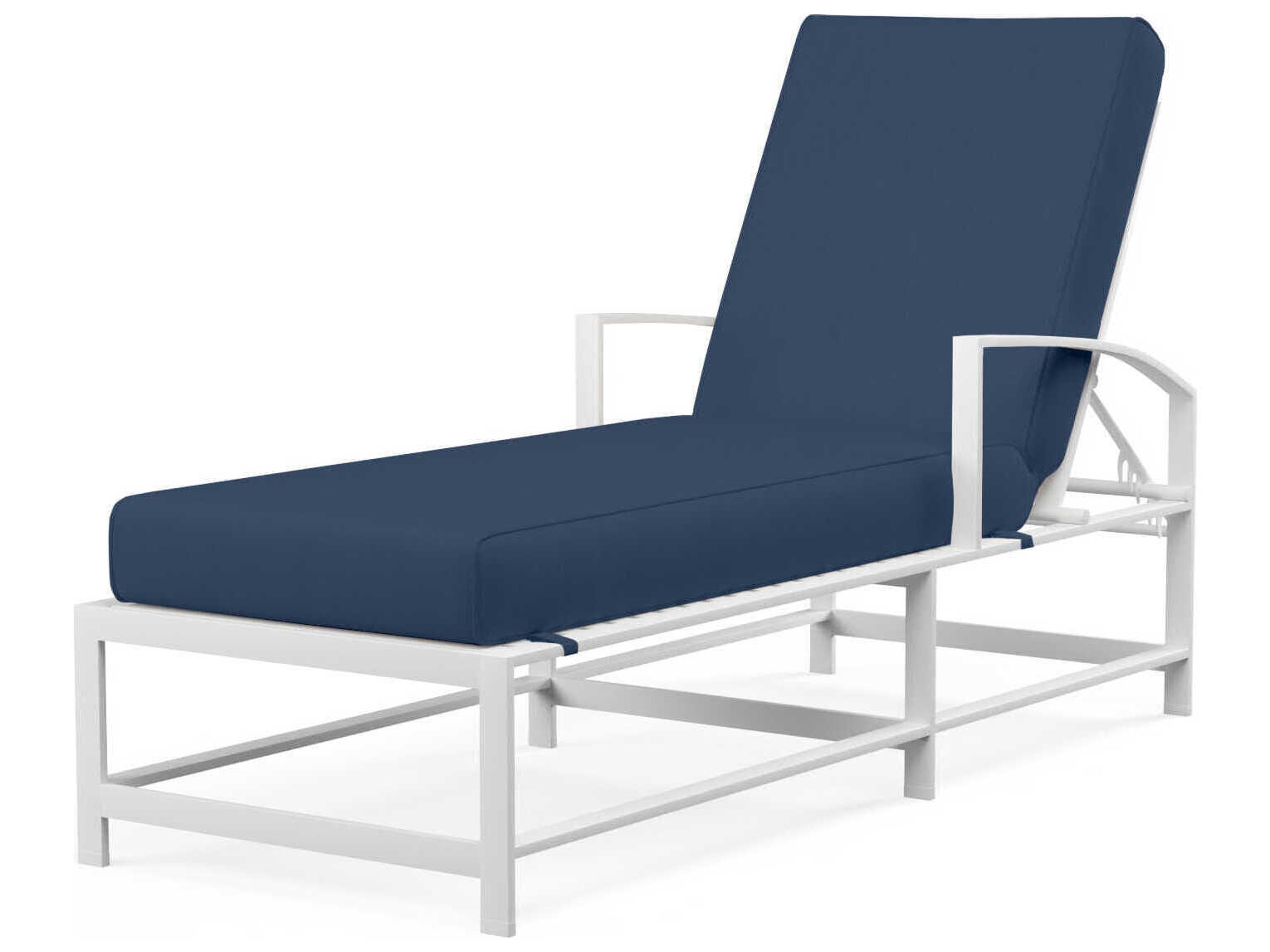 Bristol White Aluminum Cushion Chaise Lounge
