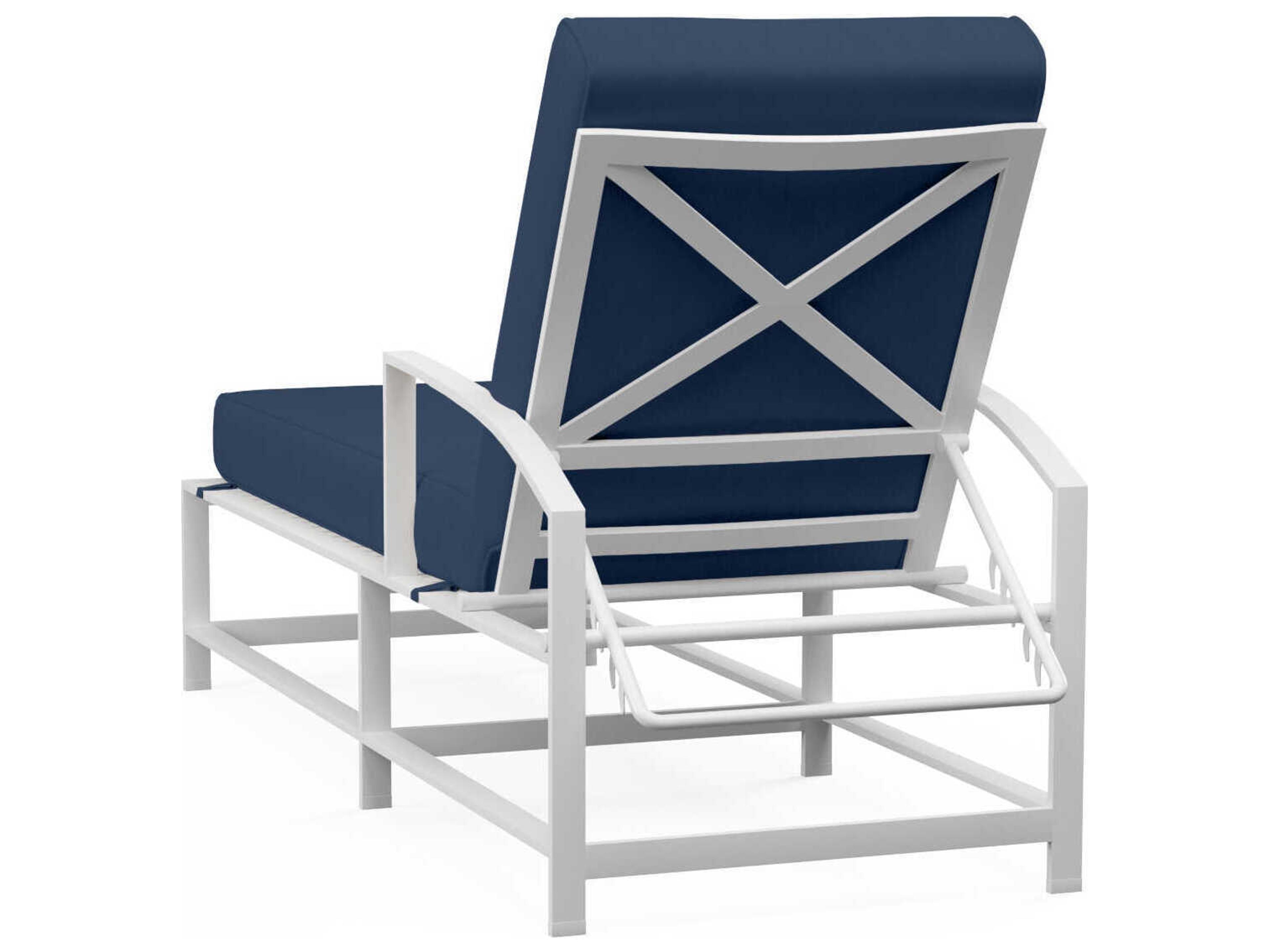 Sunset West Bristol White Aluminum Cushion Chaise Lounge