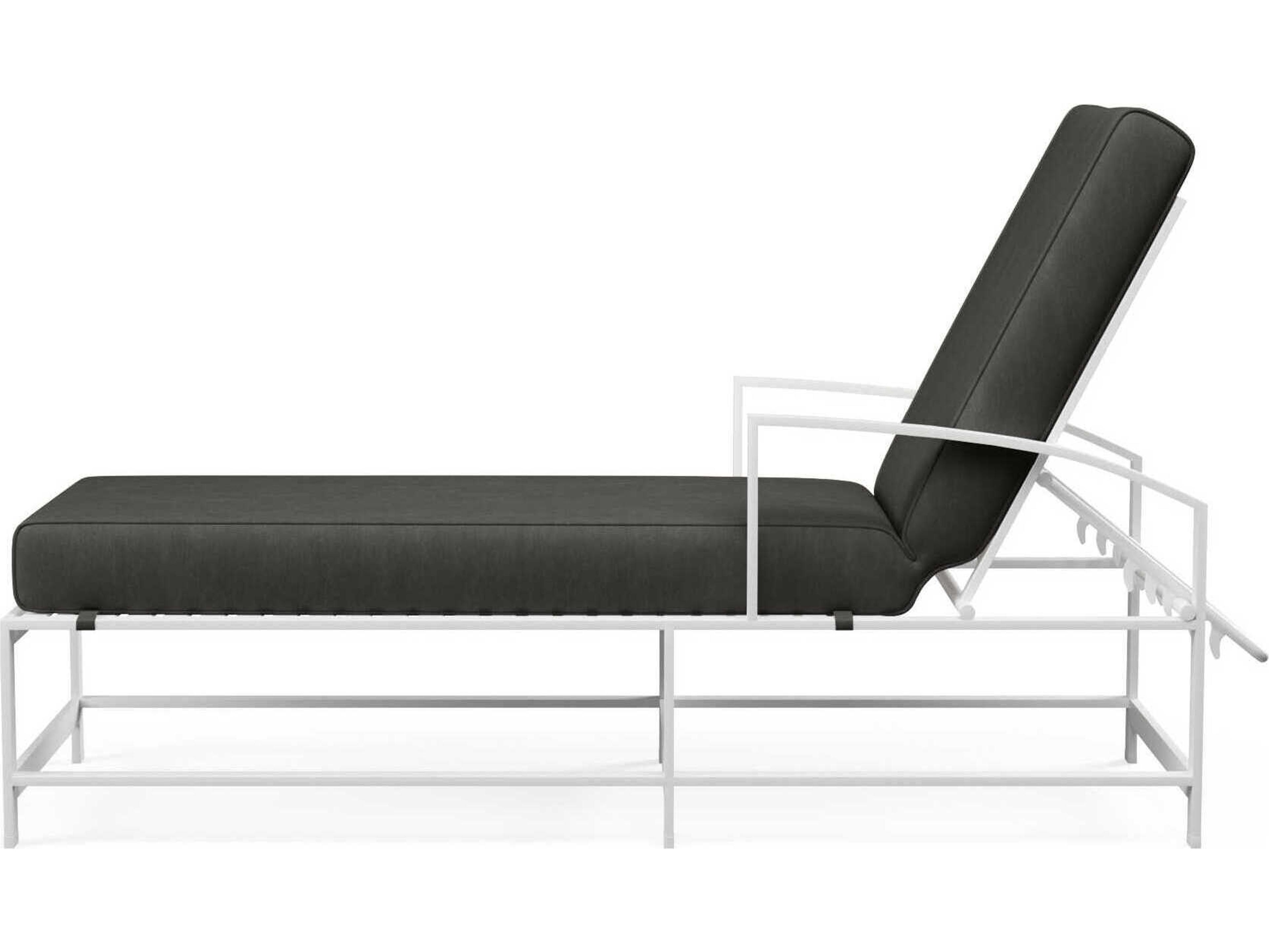 Sunset West Bristol White Aluminum Cushion Chaise Lounge
