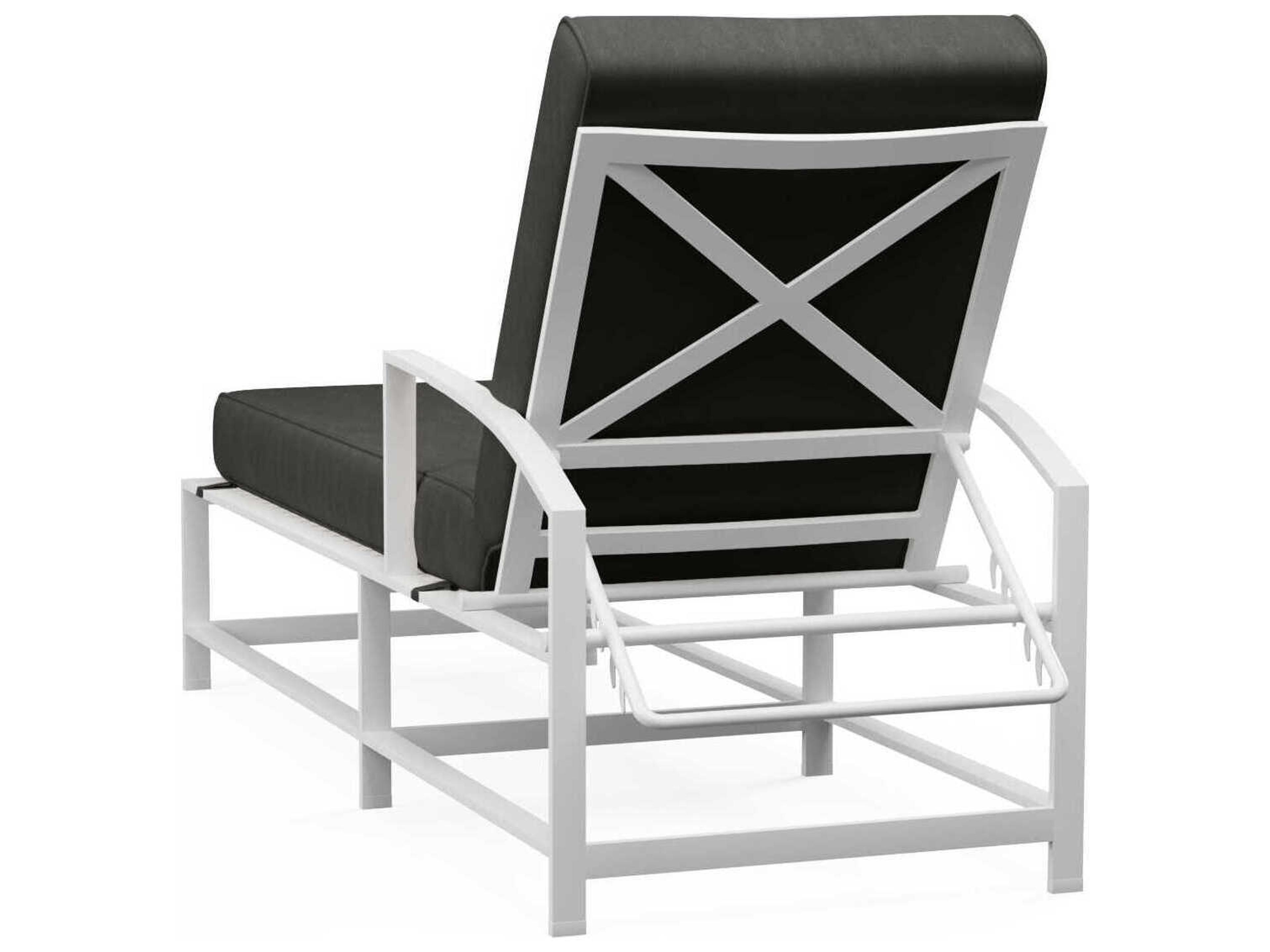 Sunset West Bristol White Aluminum Cushion Chaise Lounge