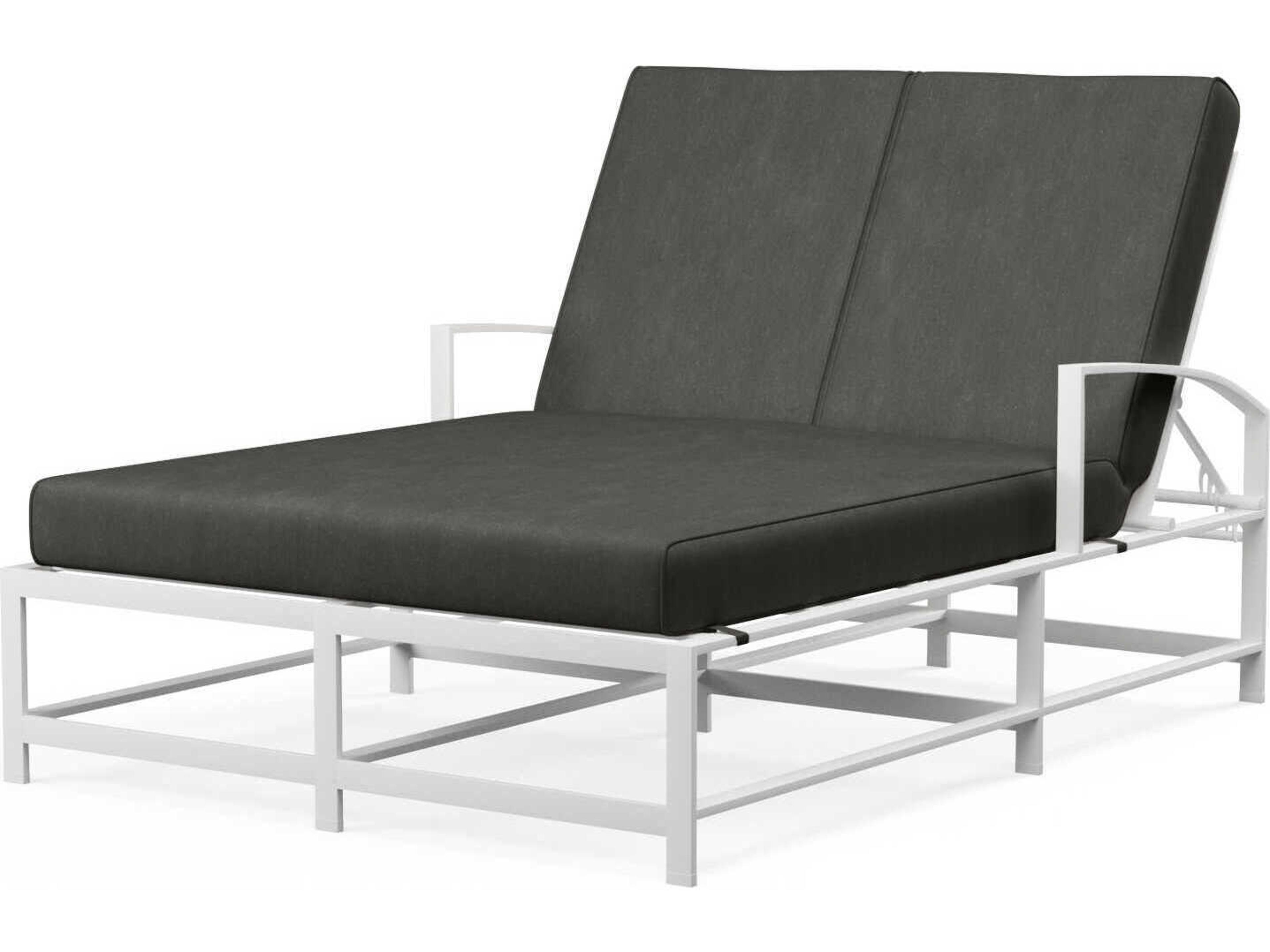 Bristol White Aluminum Cushion Chaise Lounge