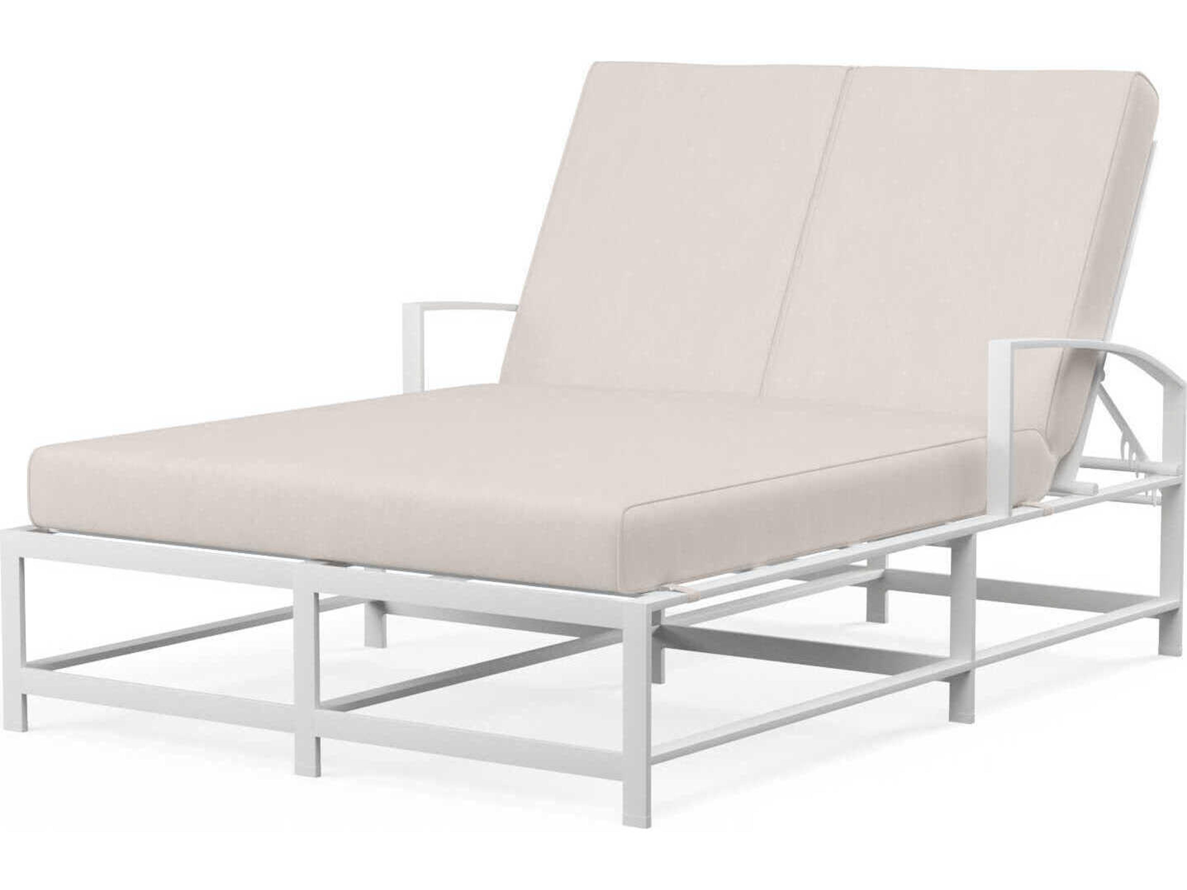 Bristol White Aluminum Cushion Chaise Lounge