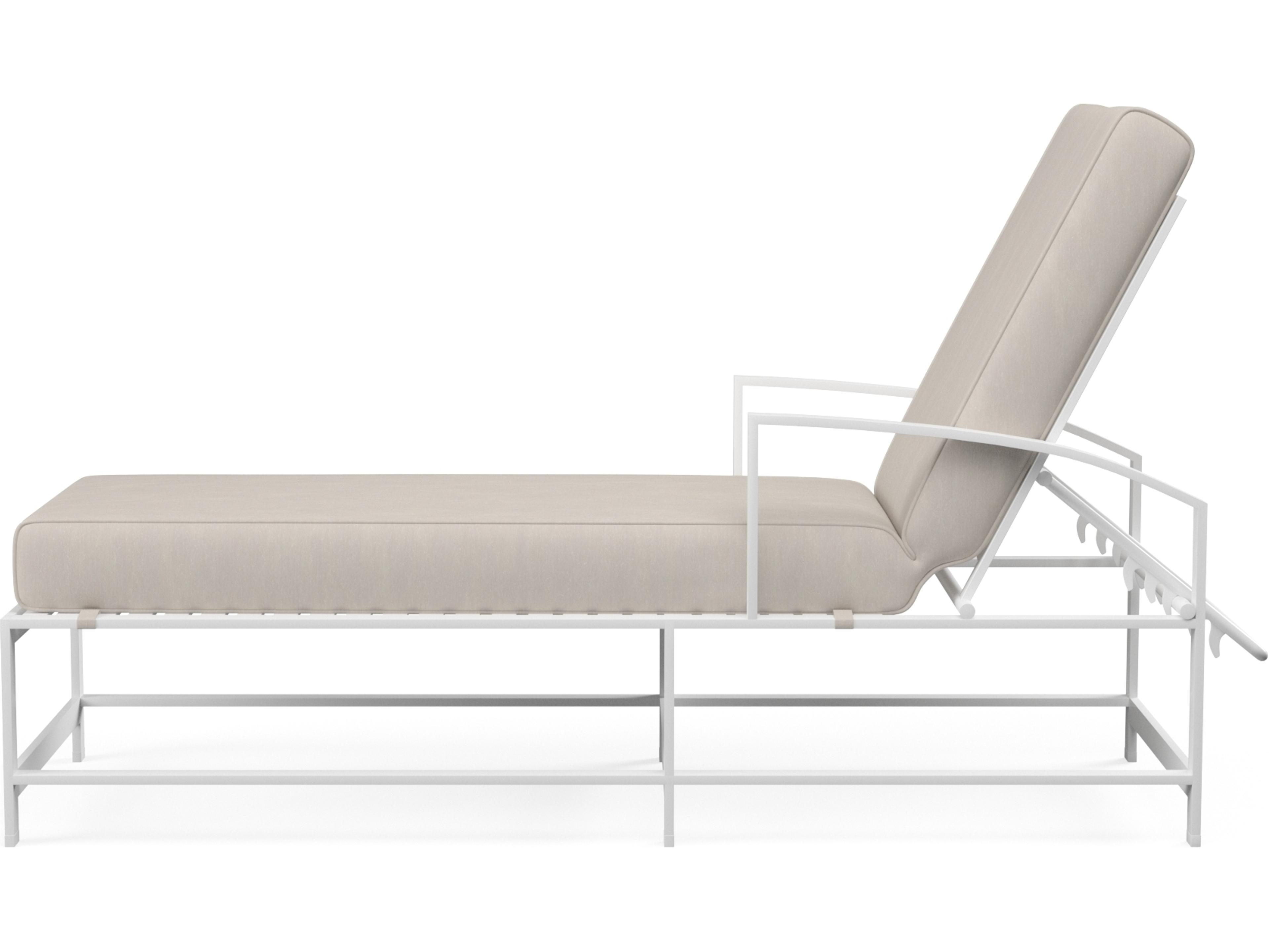 Sunset West Bristol Aluminum Frost Outdoor Patio Chaise Lounge