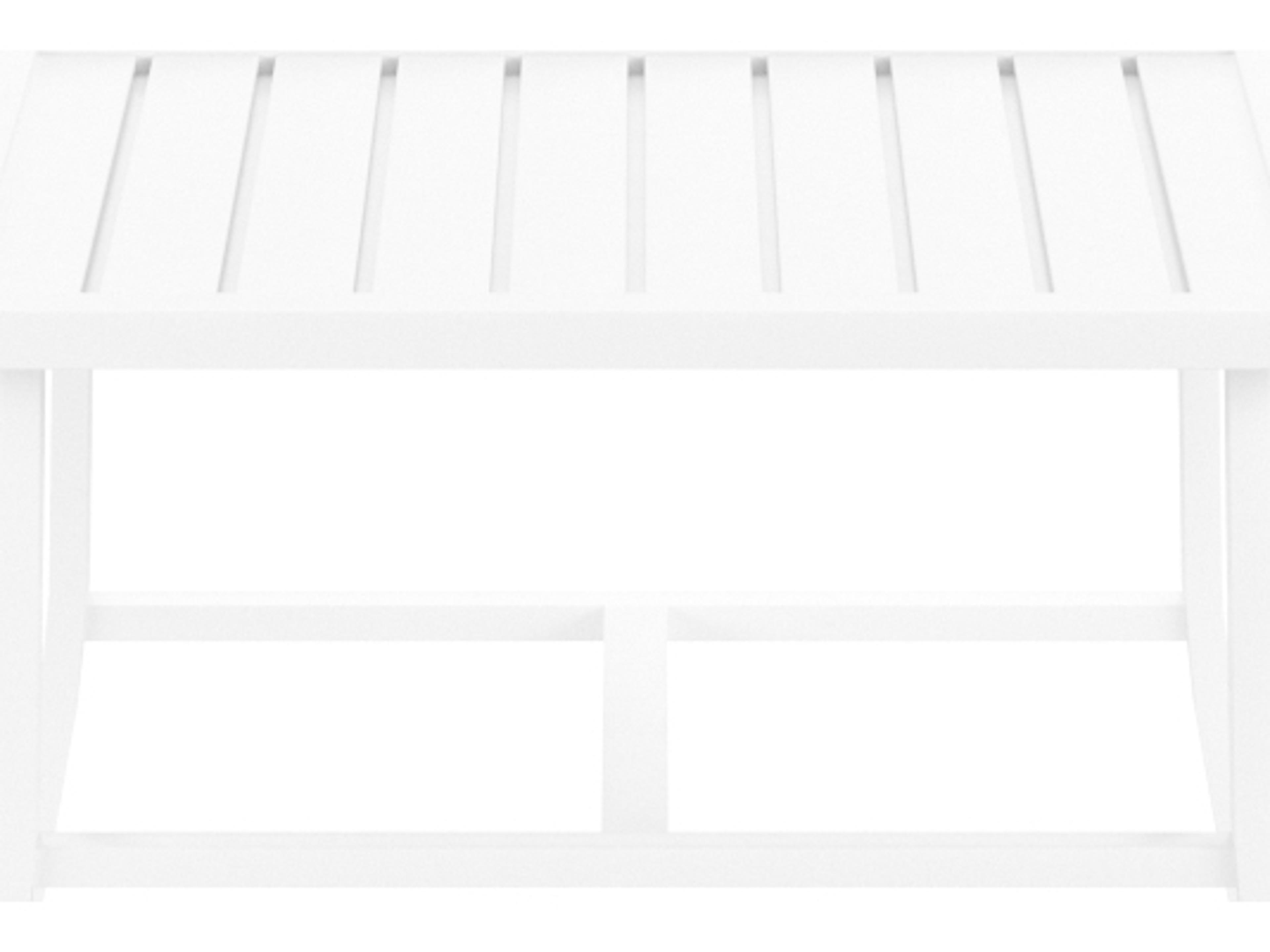 Sunset West Bristol Aluminum Frost Square Outdoor End Table