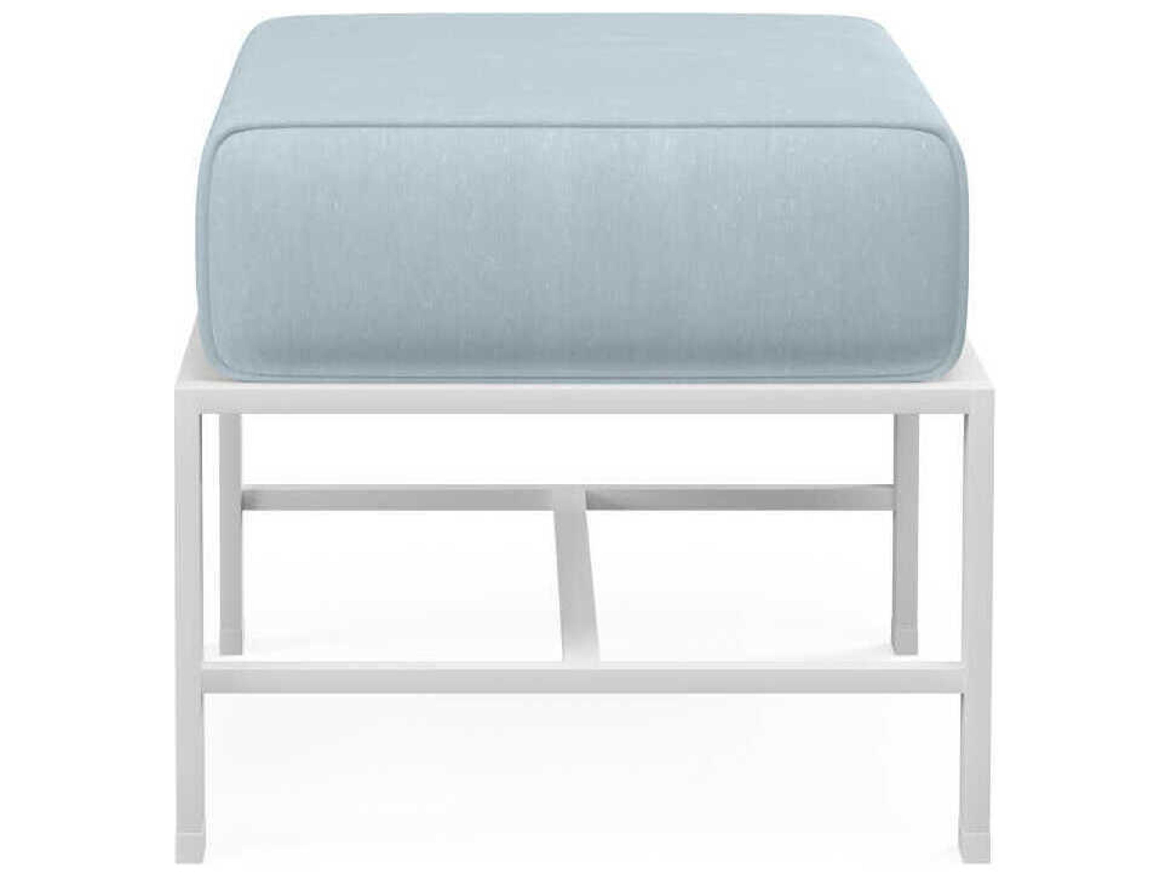 Sunset West Bristol White Aluminum Cushion Ottoman