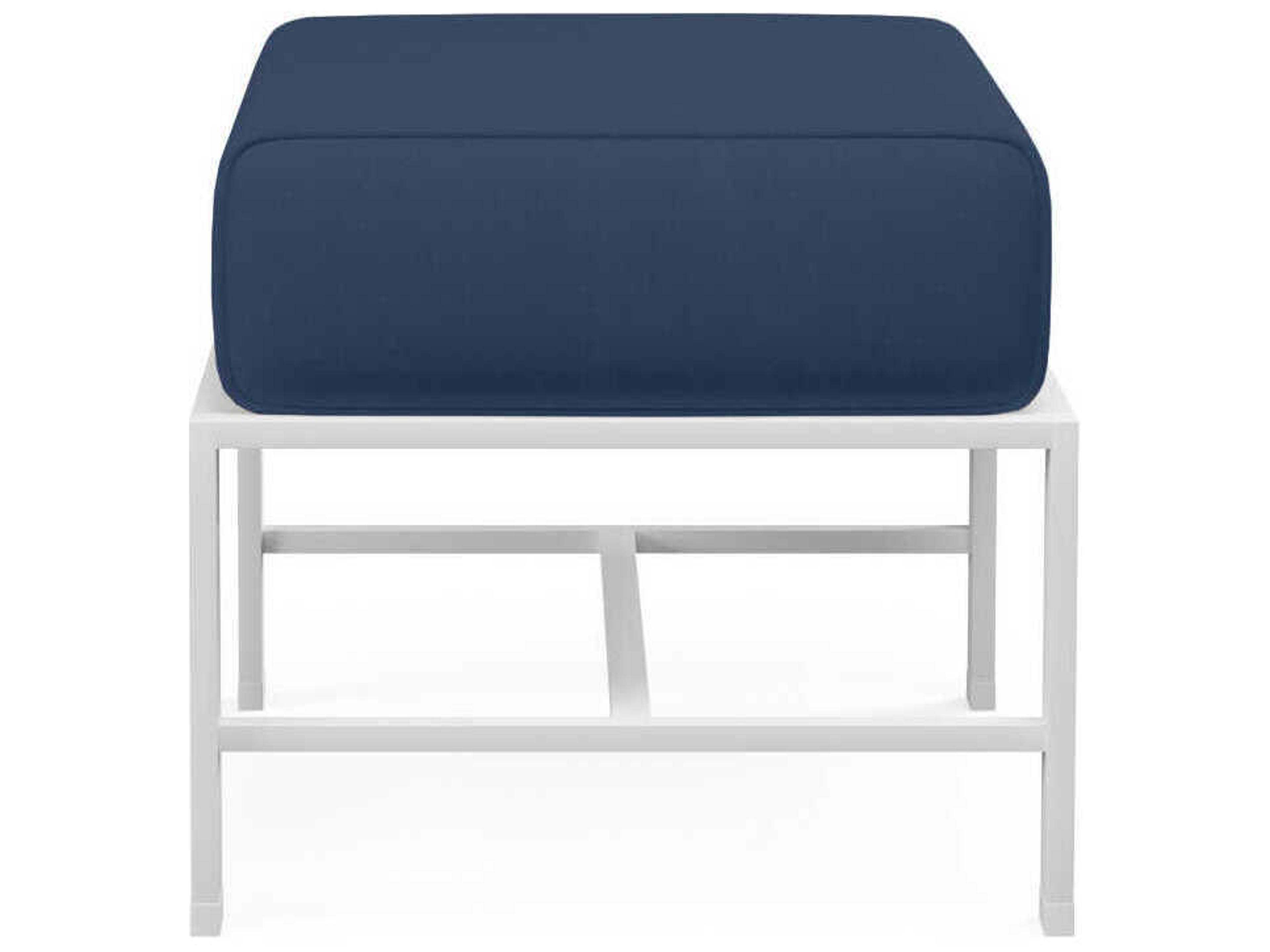 Sunset West Bristol White Aluminum Cushion Ottoman