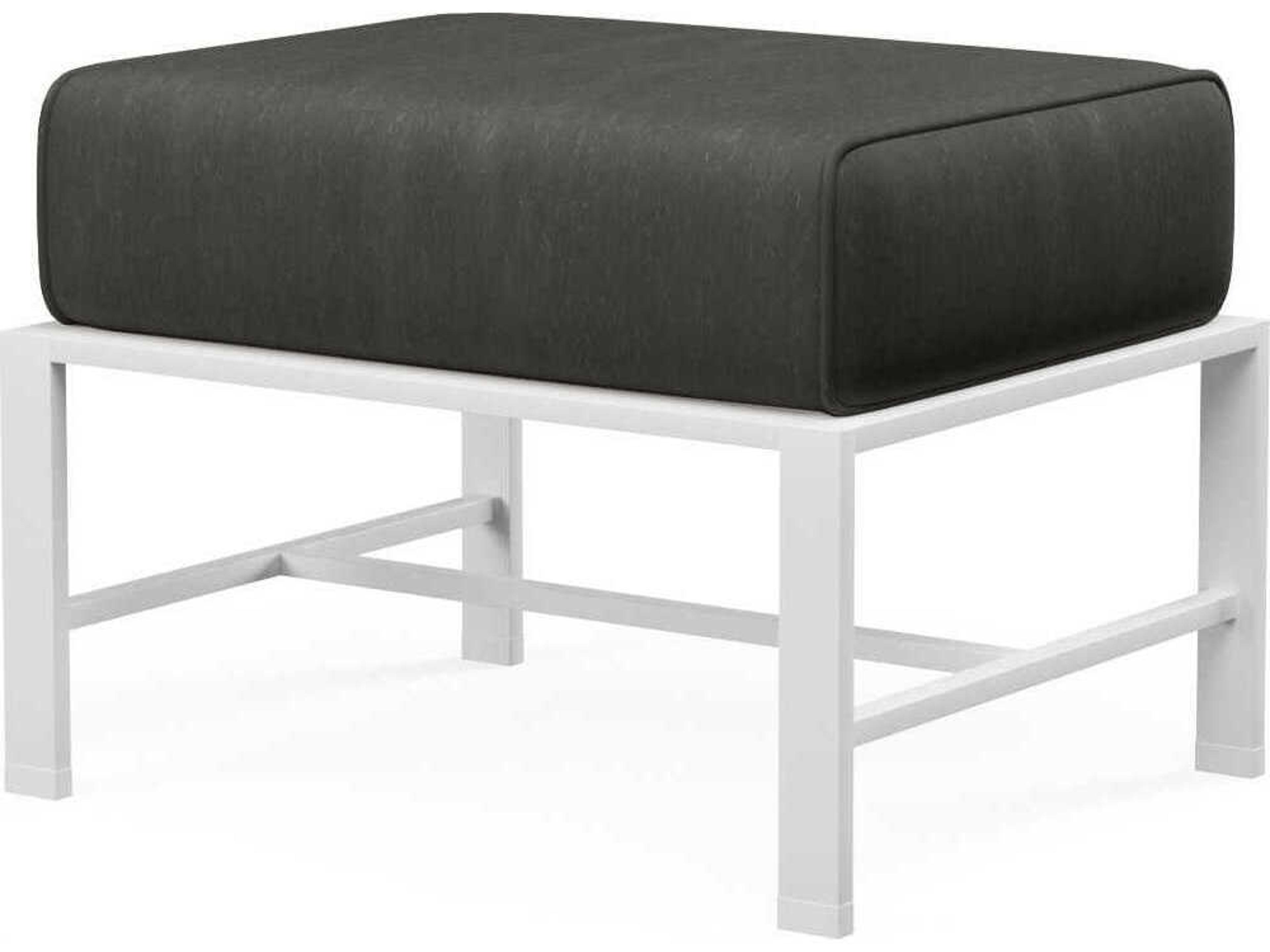 Sunset West Bristol White Aluminum Cushion Ottoman
