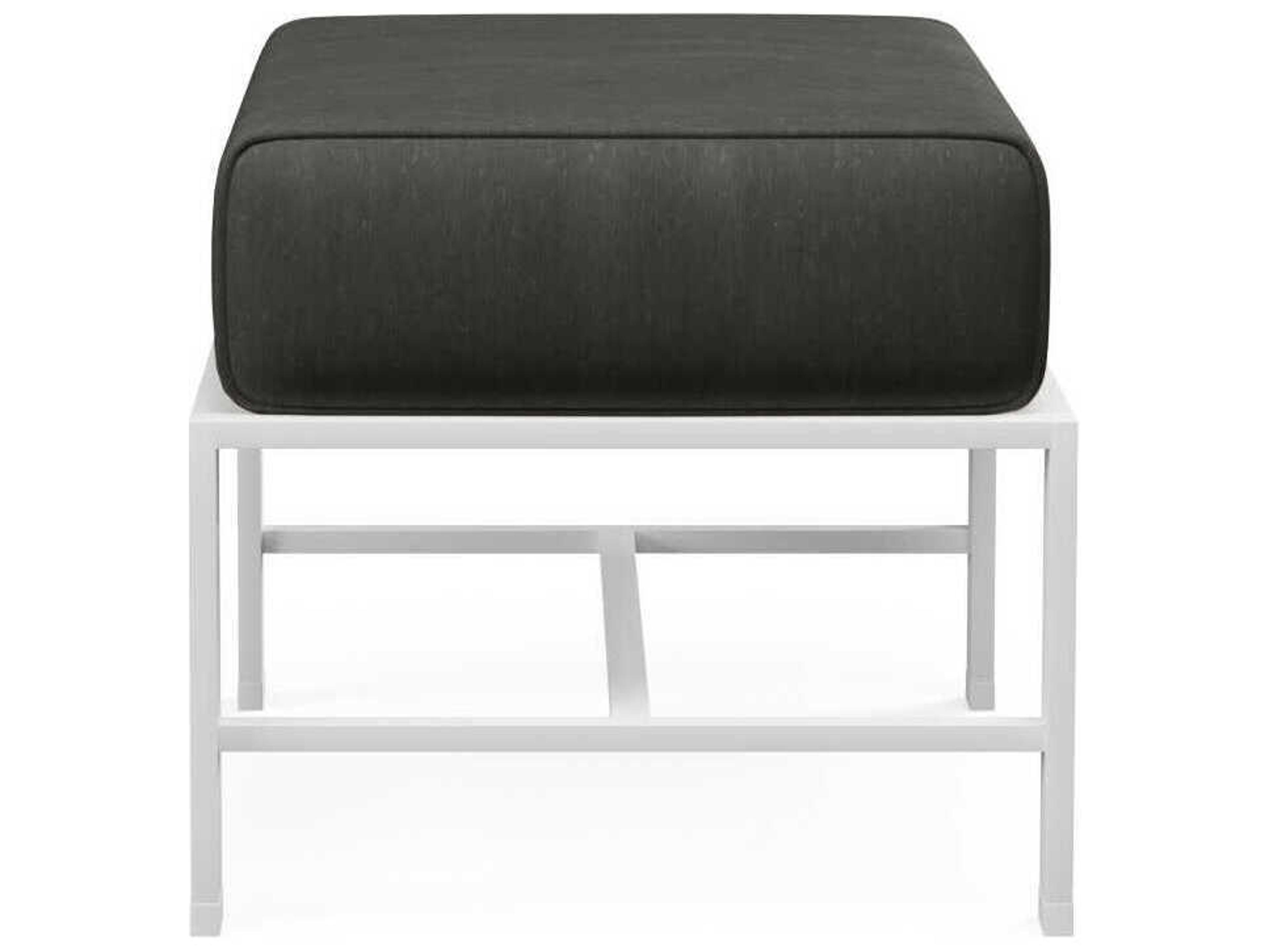 Sunset West Bristol White Aluminum Cushion Ottoman