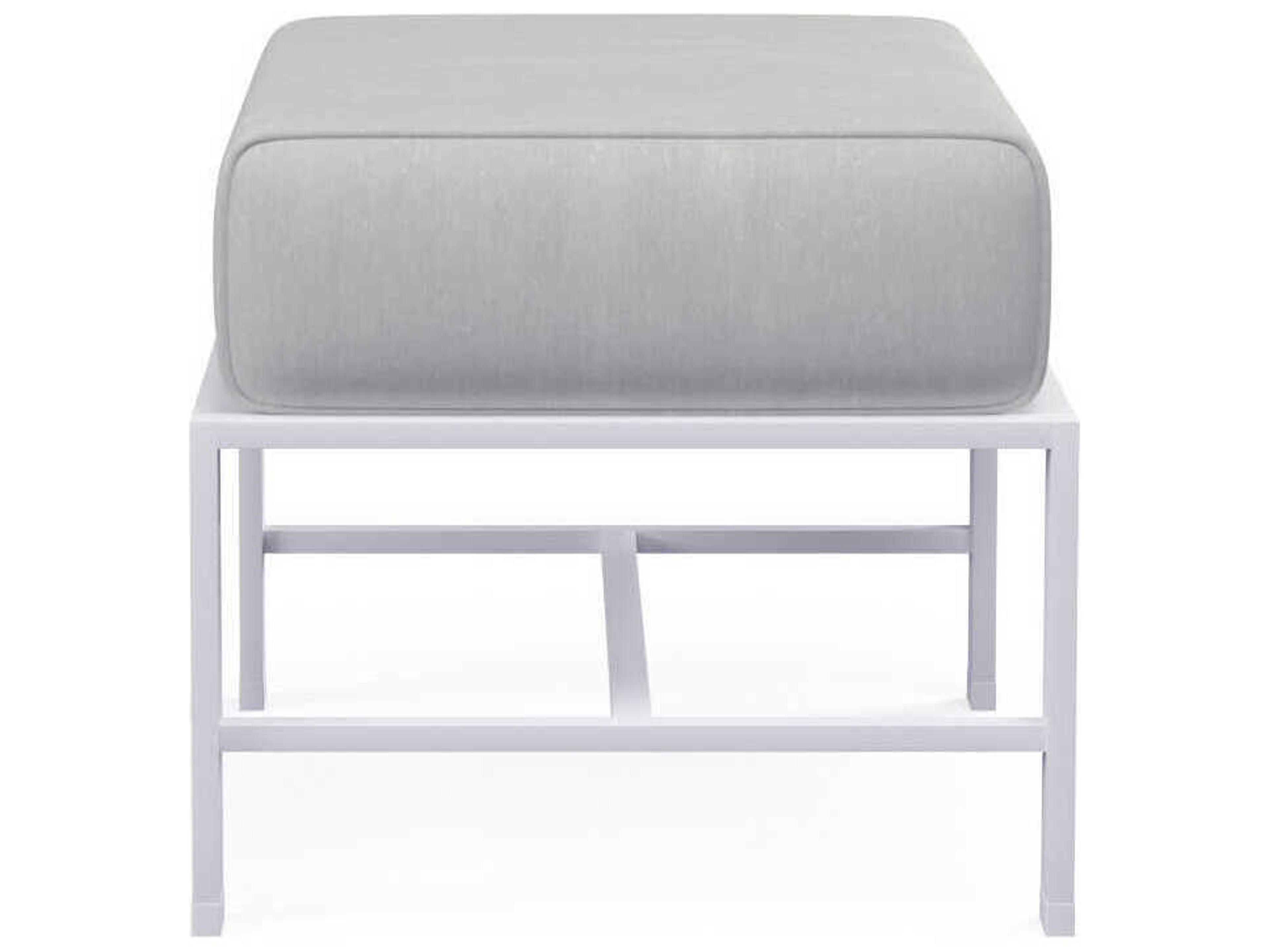 Sunset West Bristol White Aluminum Cushion Ottoman