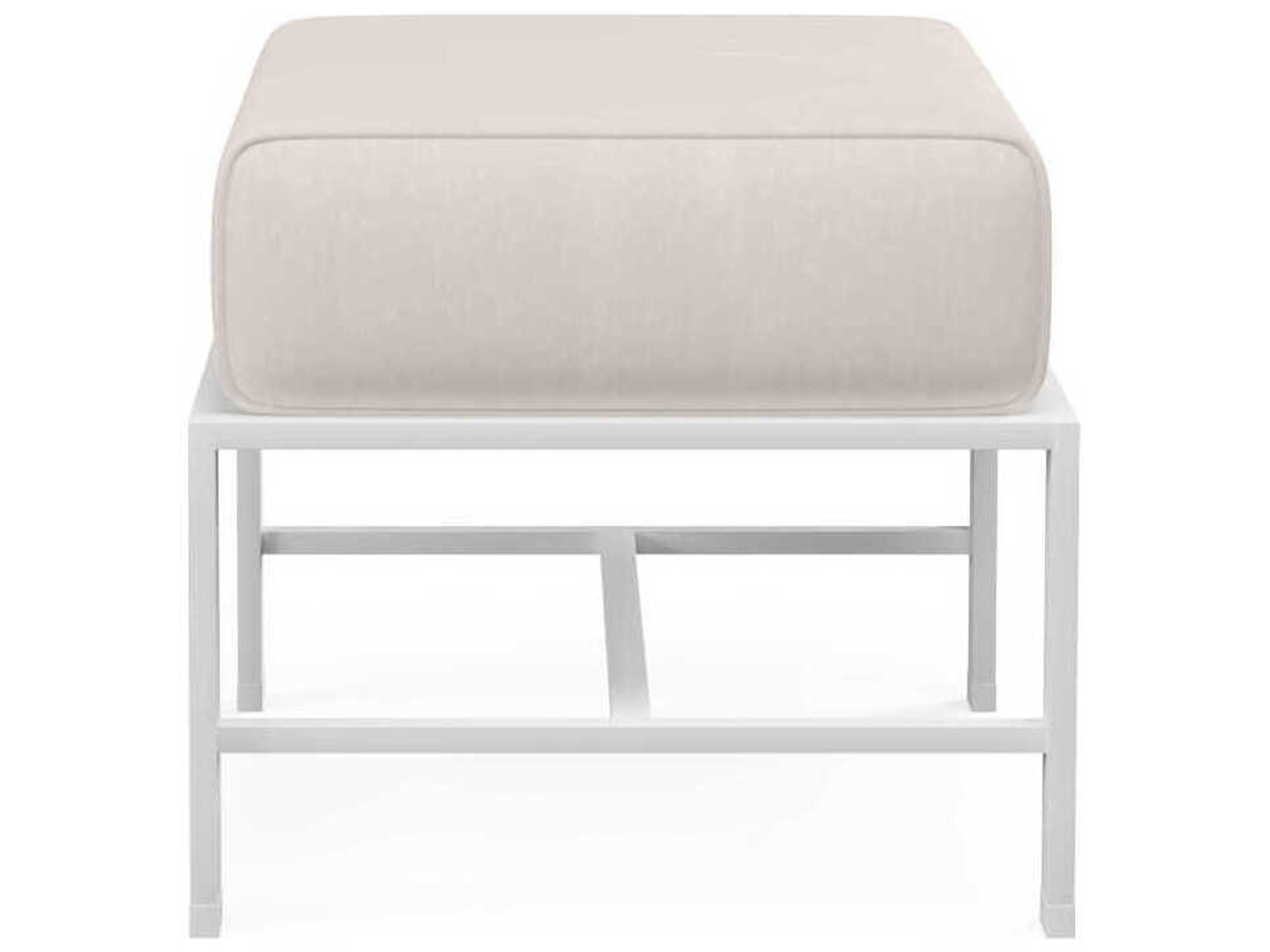 Sunset West Bristol White Aluminum Cushion Ottoman
