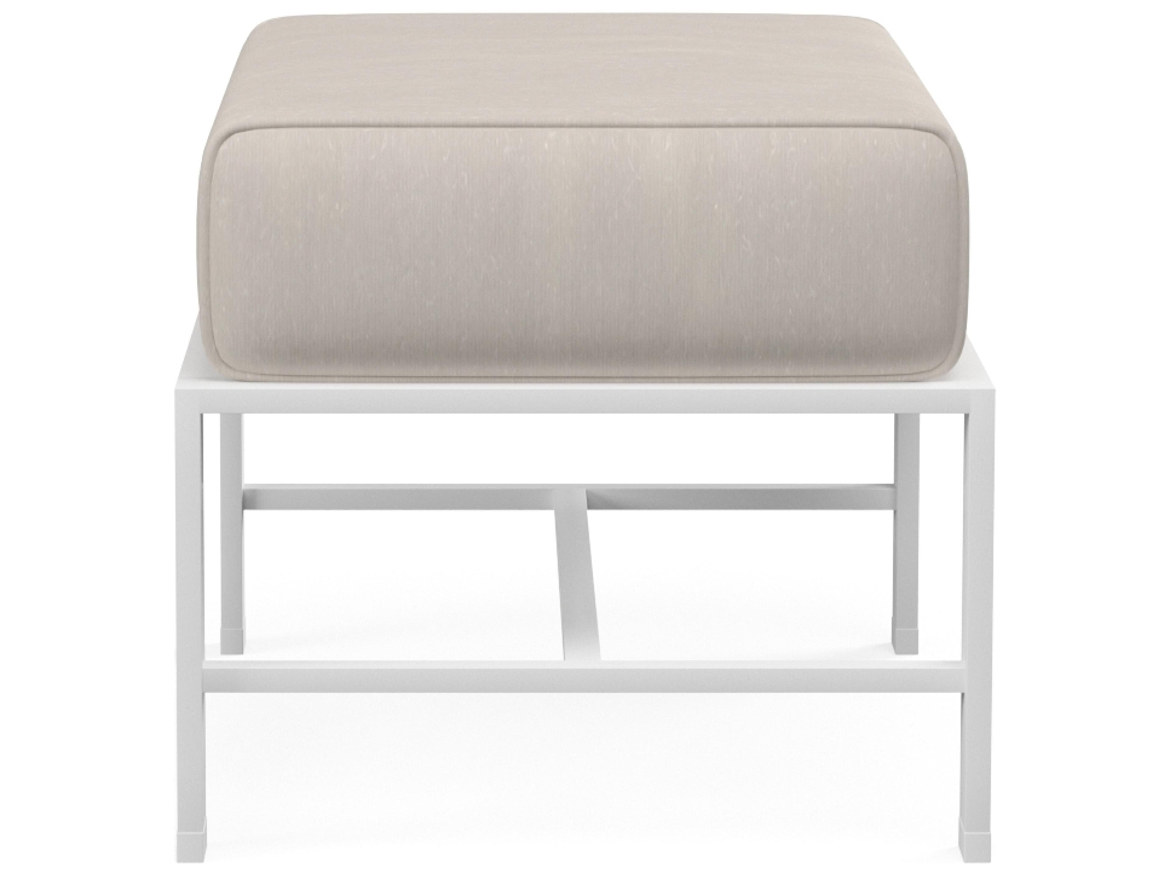 Sunset West Bristol Aluminum Frost Patio Ottoman