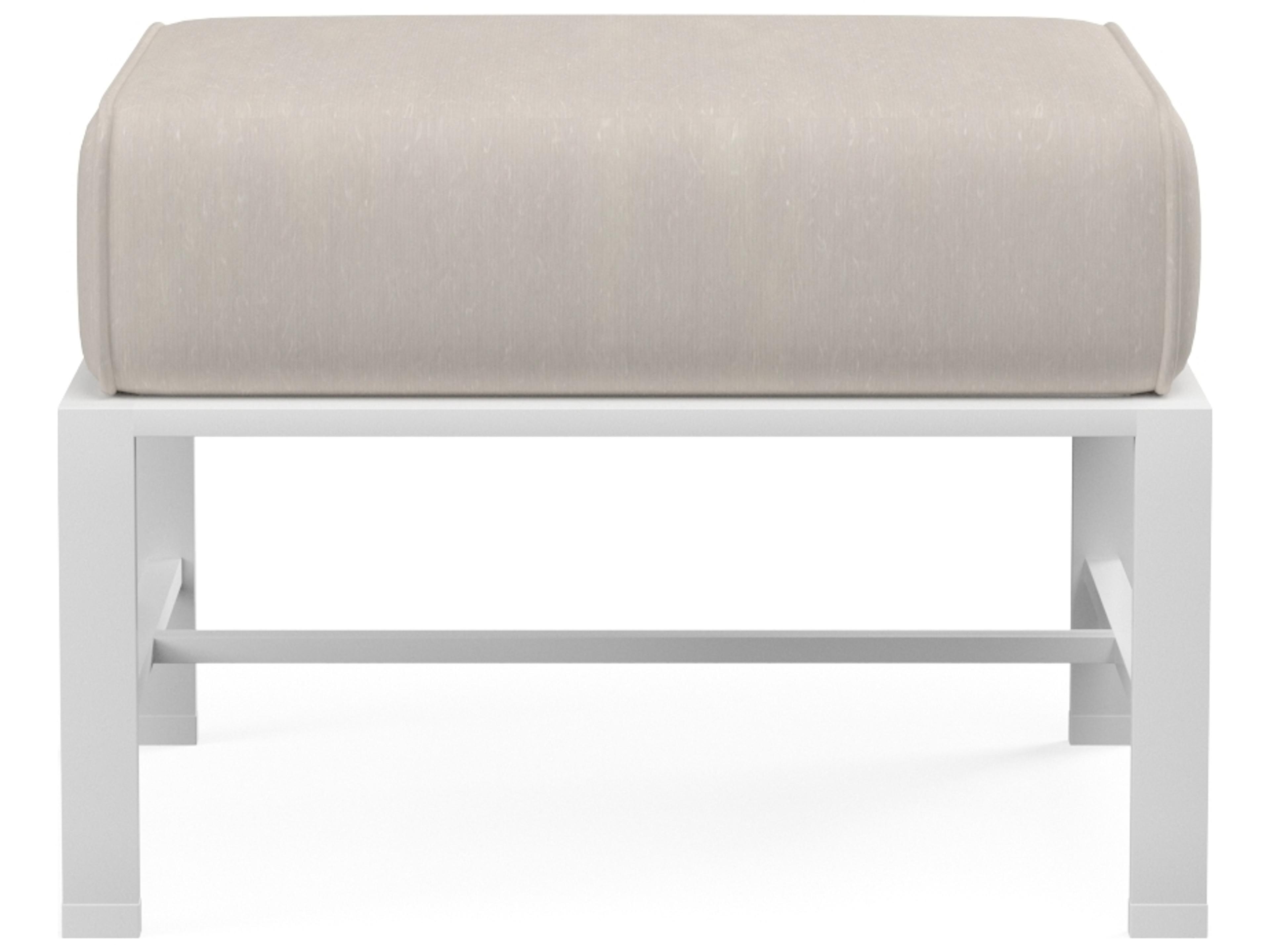 Sunset West Bristol Aluminum Frost Patio Ottoman
