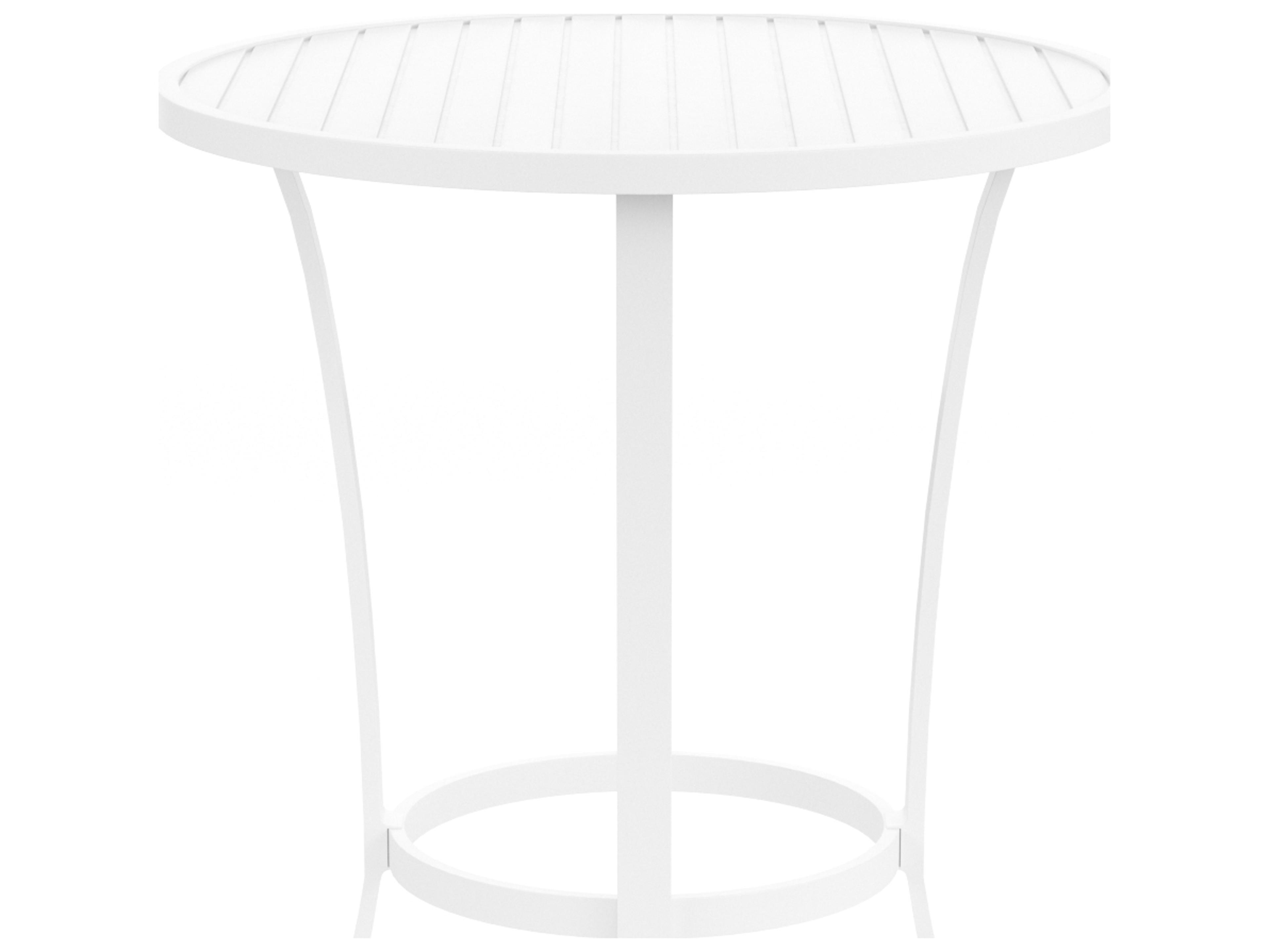 Sunset West Bristol Aluminum Frost Round Patio Bar Table