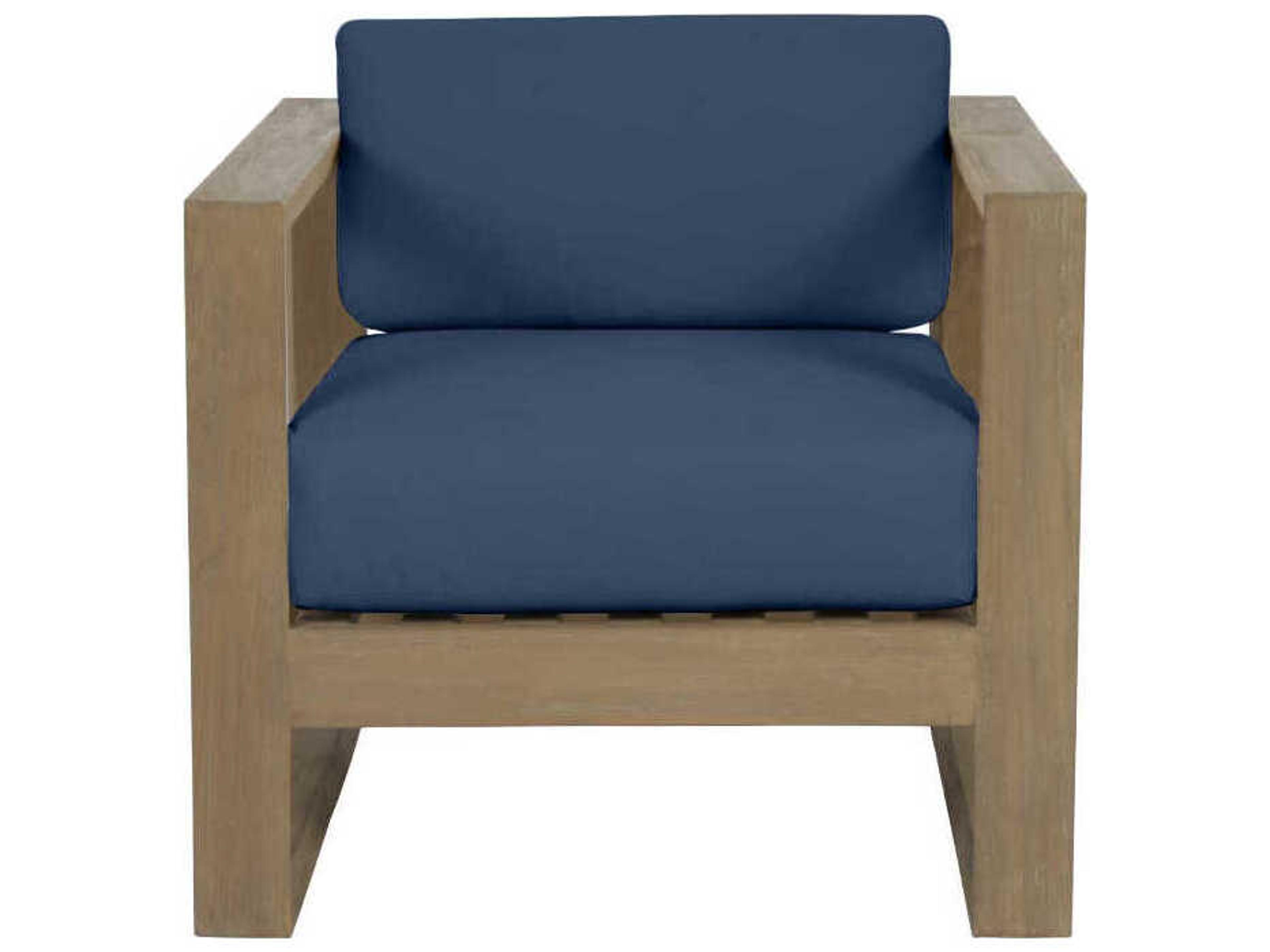 Sunset West Coastal Te Teak Wood Cushion Lounge Chair