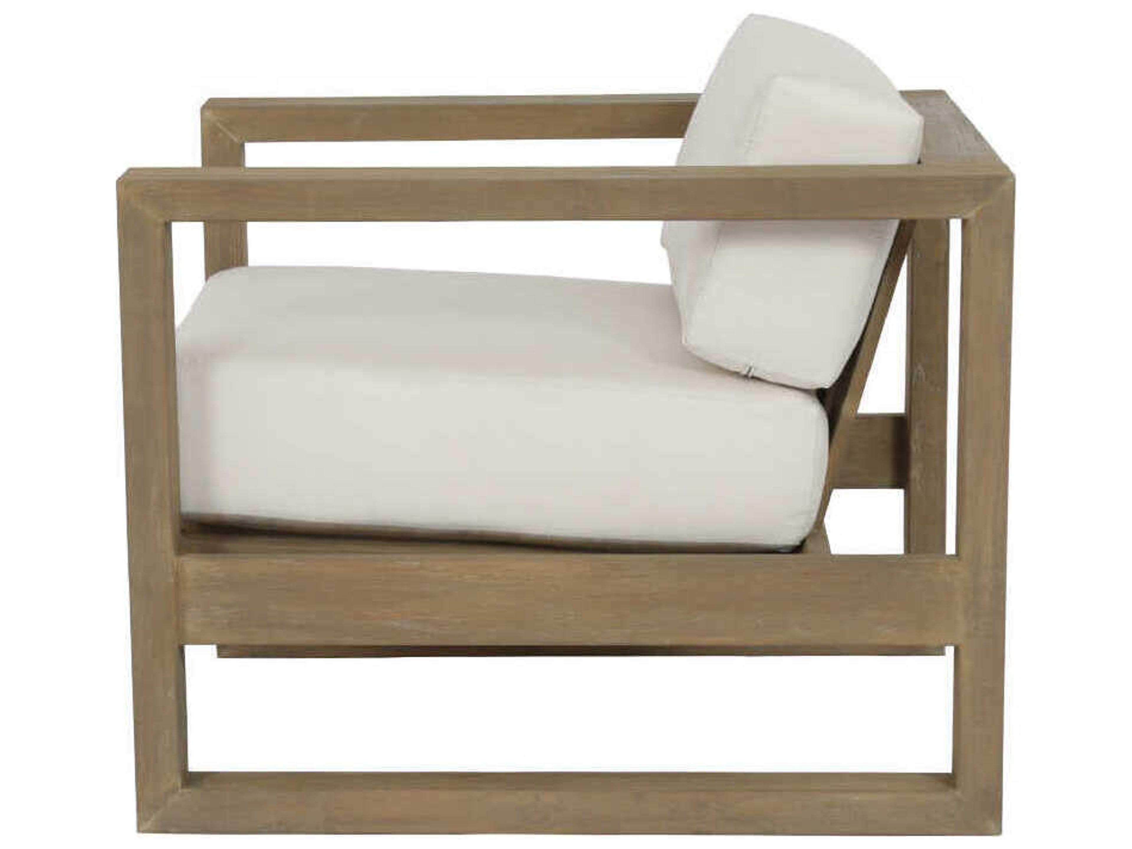 Sunset West Coastal Teak Light Wood Cushion Lounge Chair