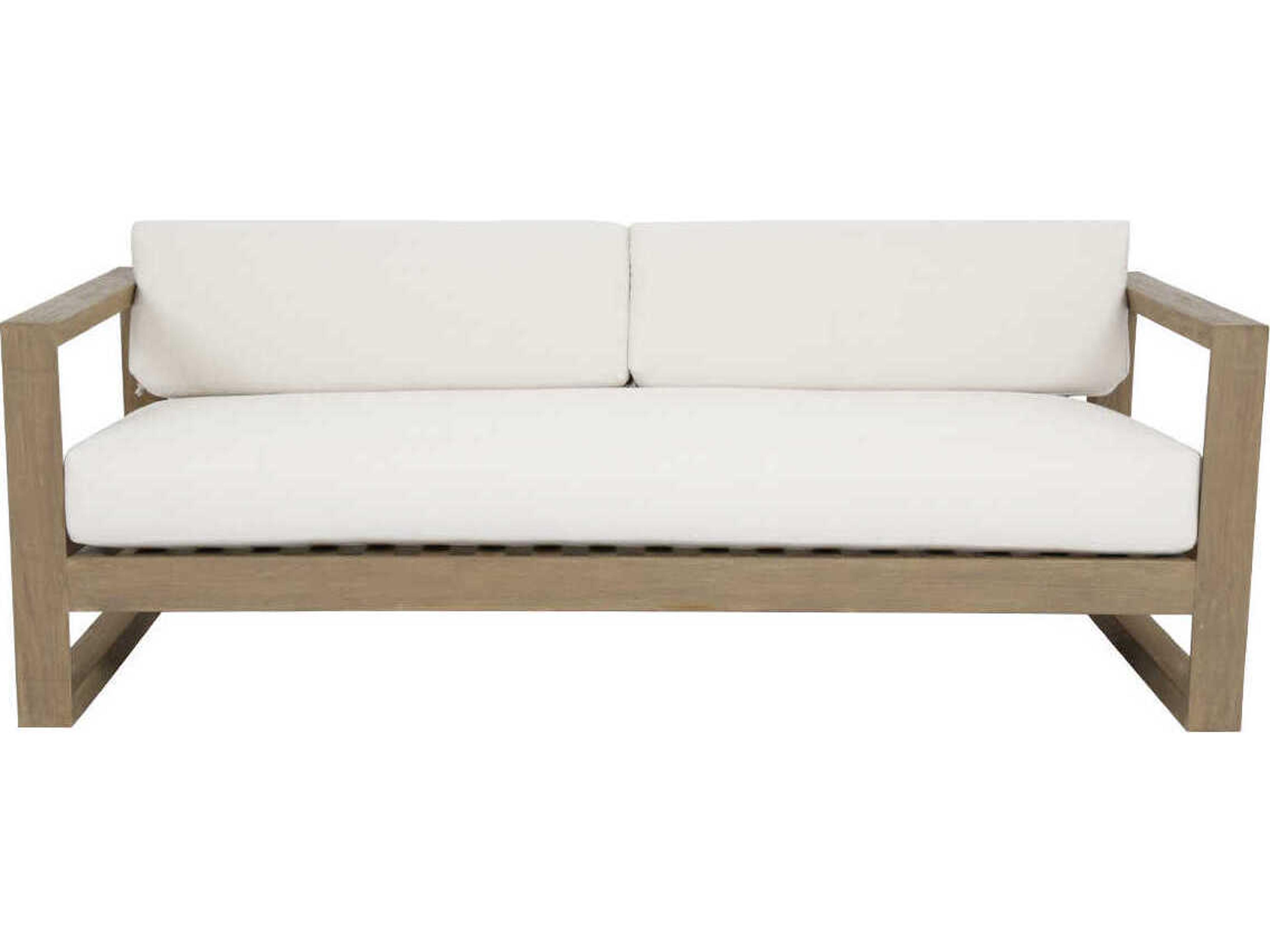 Sunset West Coastal Teak Light Wood Cushion Sofa