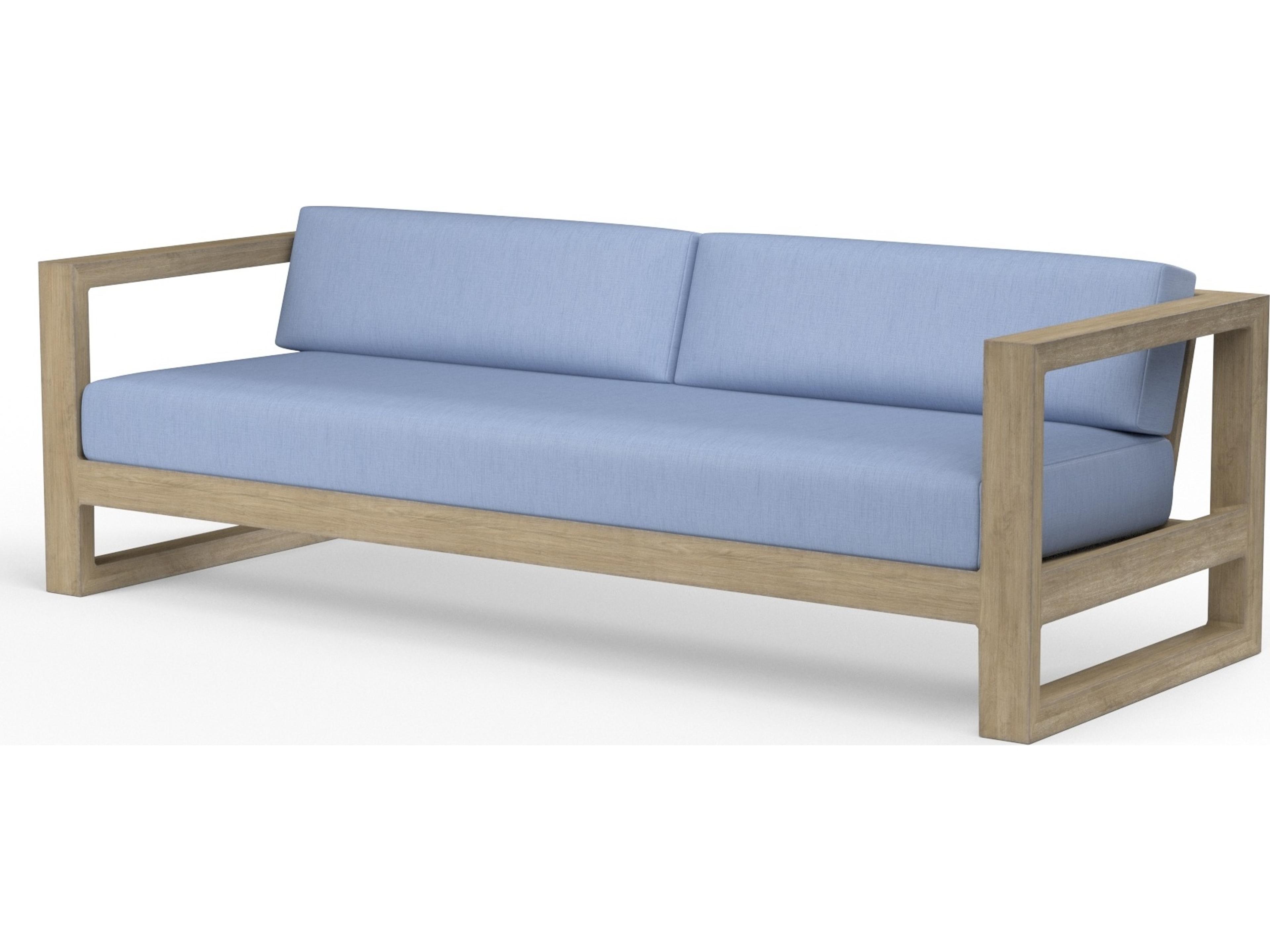 Sunset West Coastal Teak Outdoor Sofa