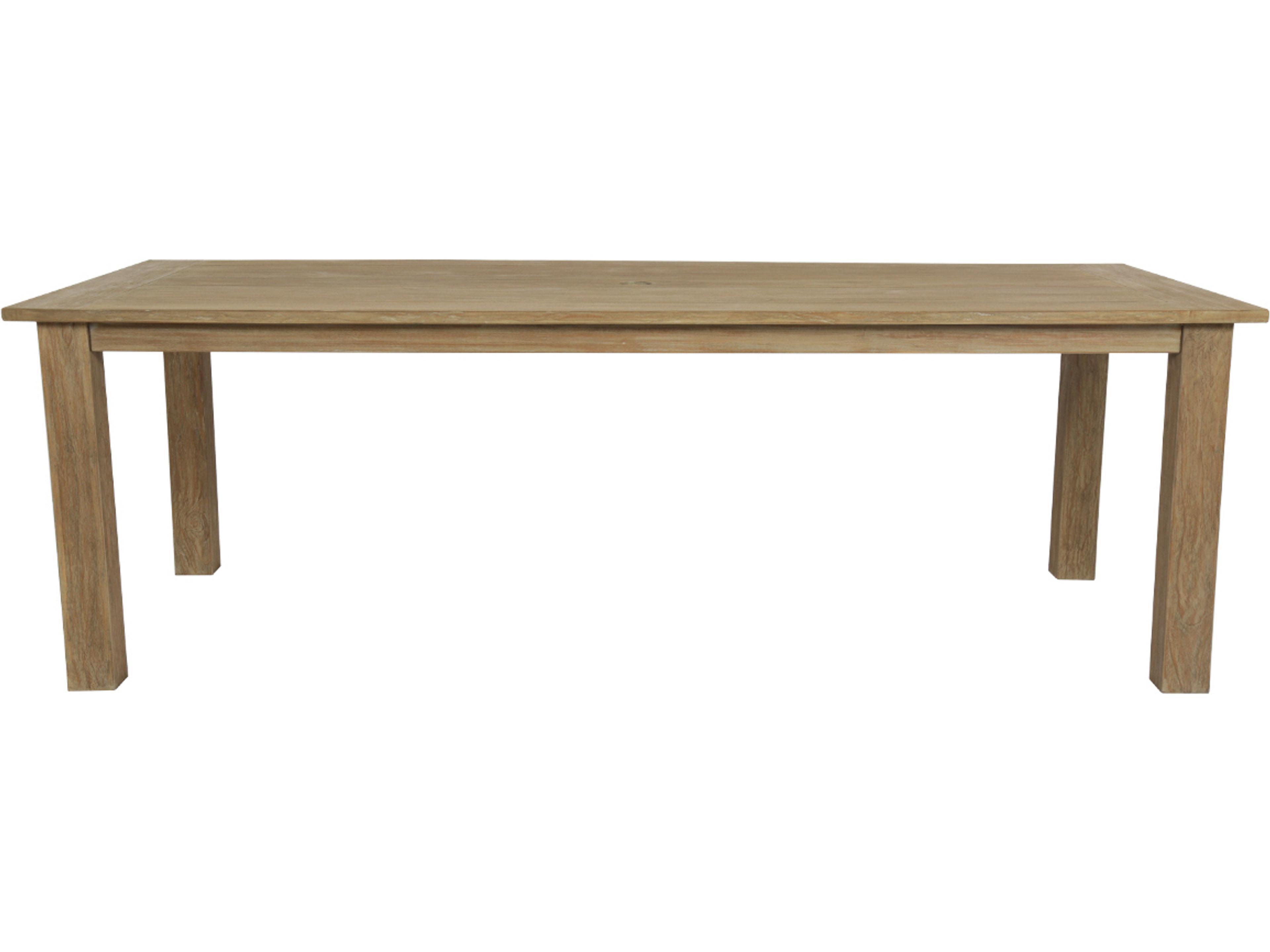 Coastal Teak 91 Inch Outdoor Dining Table