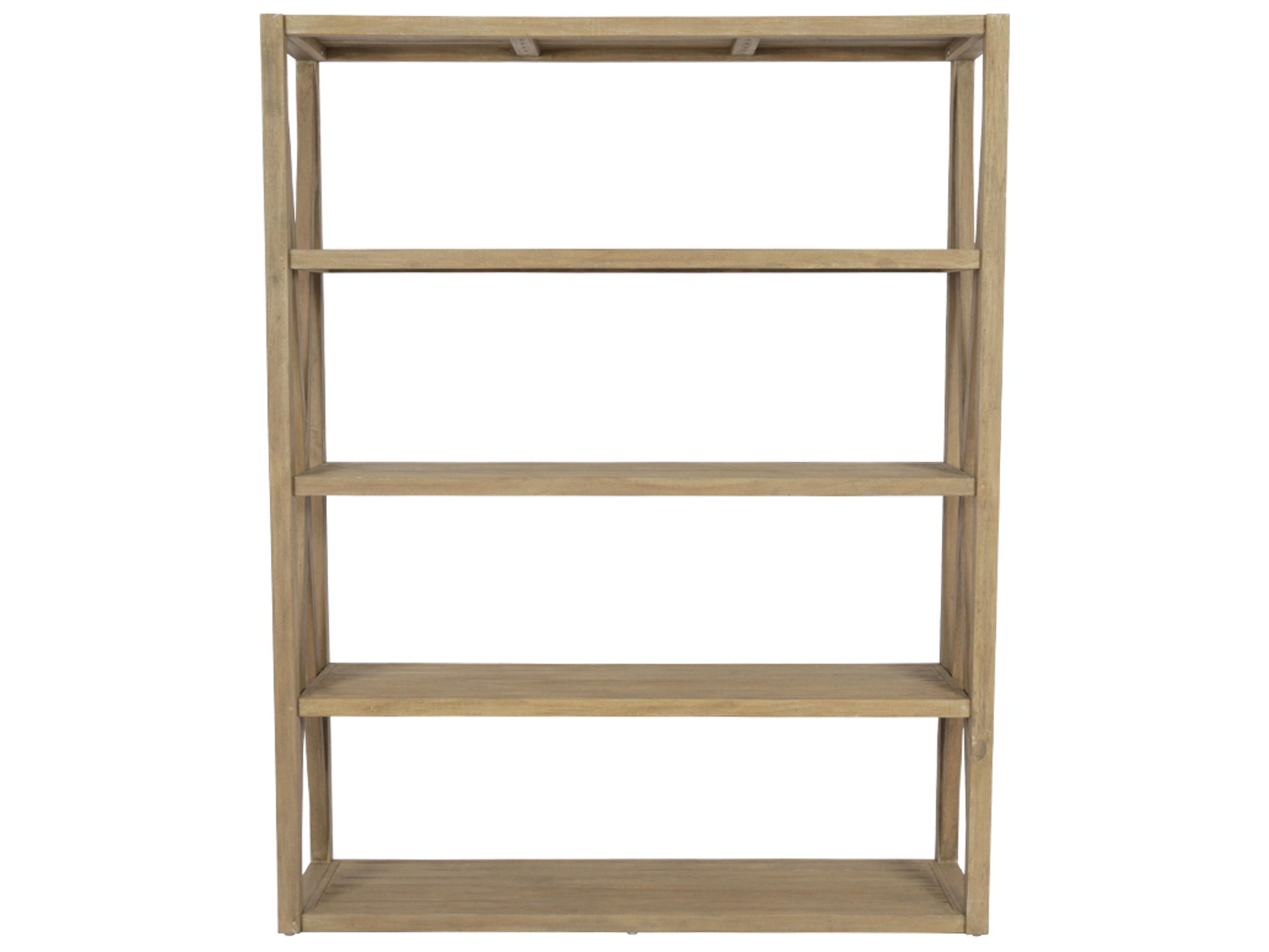 Coastal Teak X Bookcase Outdoor Storage Rack