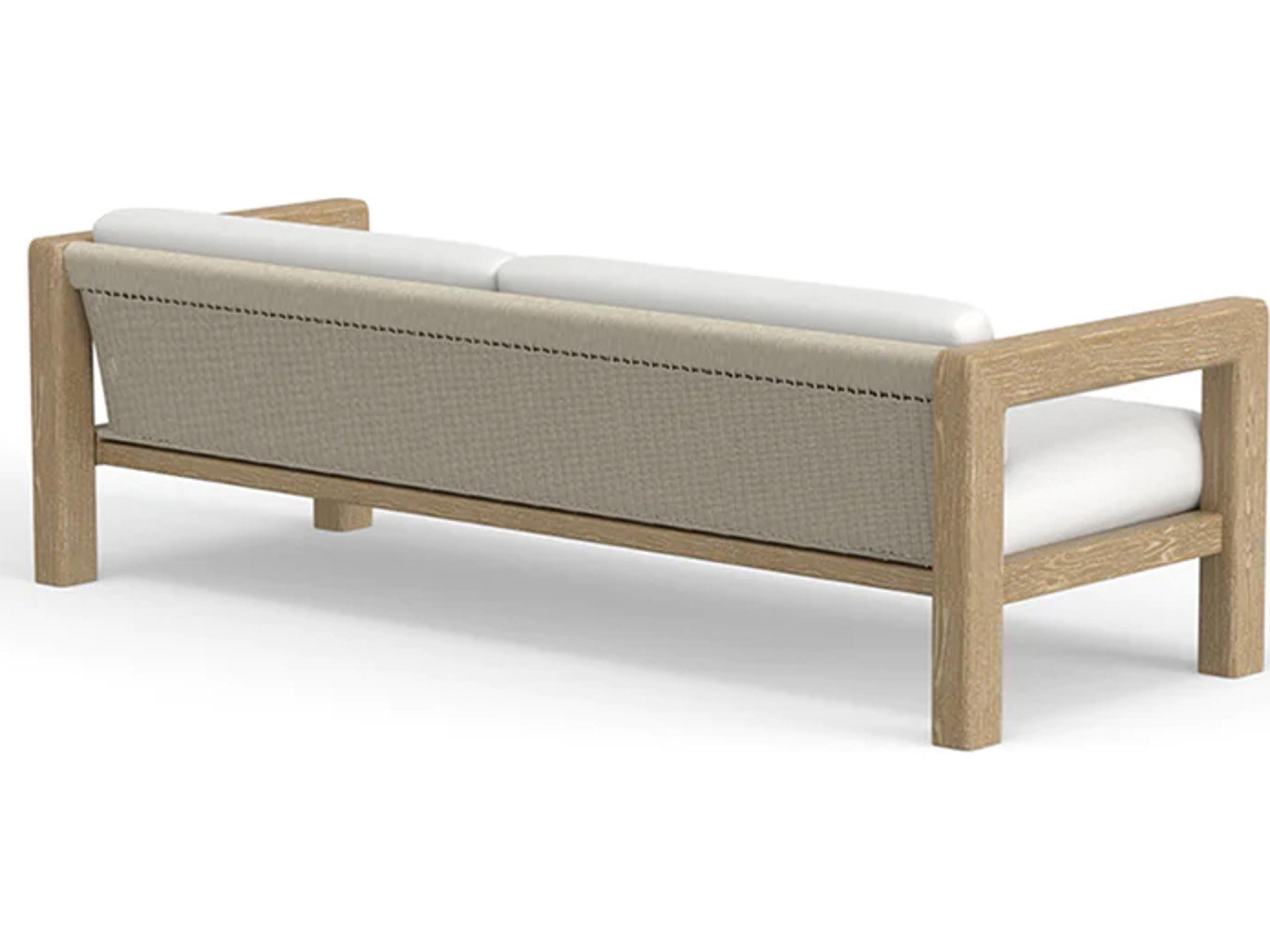 Sunset West Sedona Teak Natural Cushion Patio Sofa