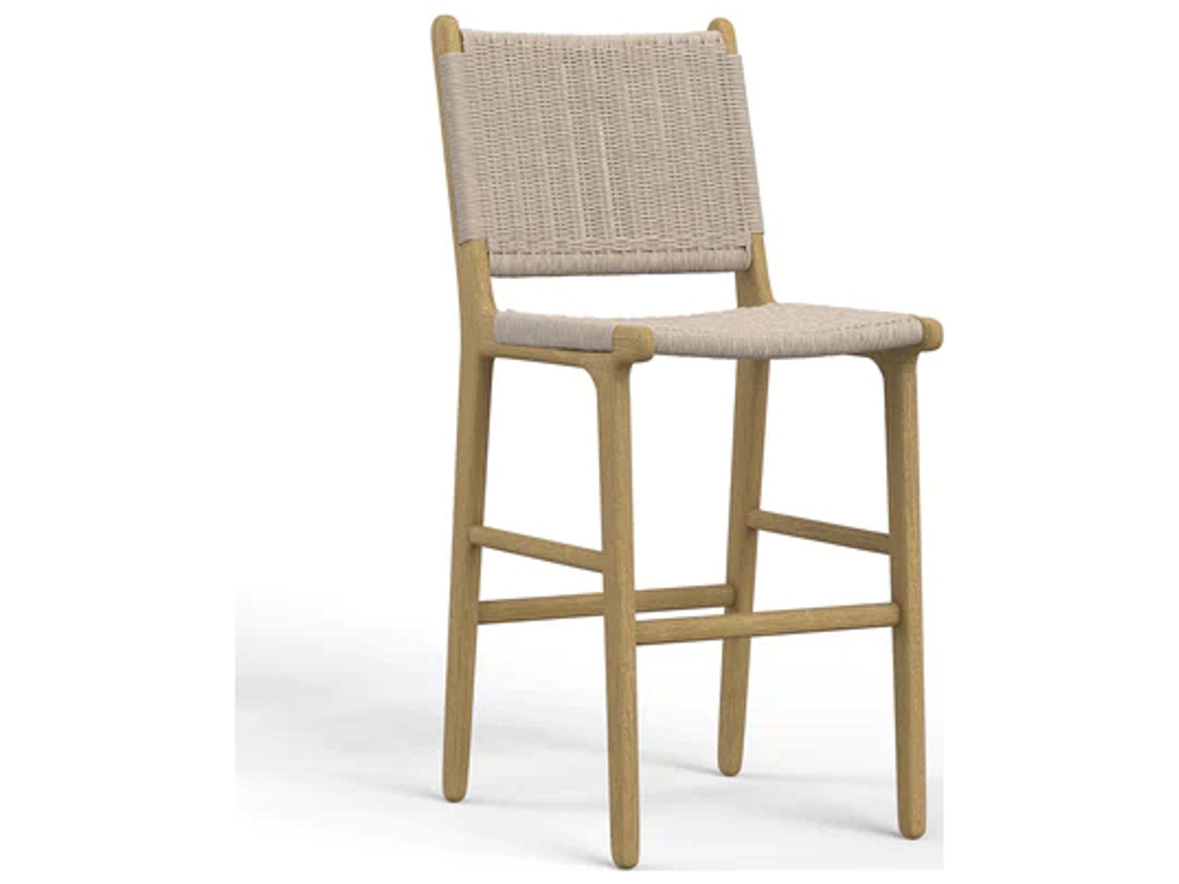 Sedona Wicker Teak Natural Outdoor Patio Bar Stool