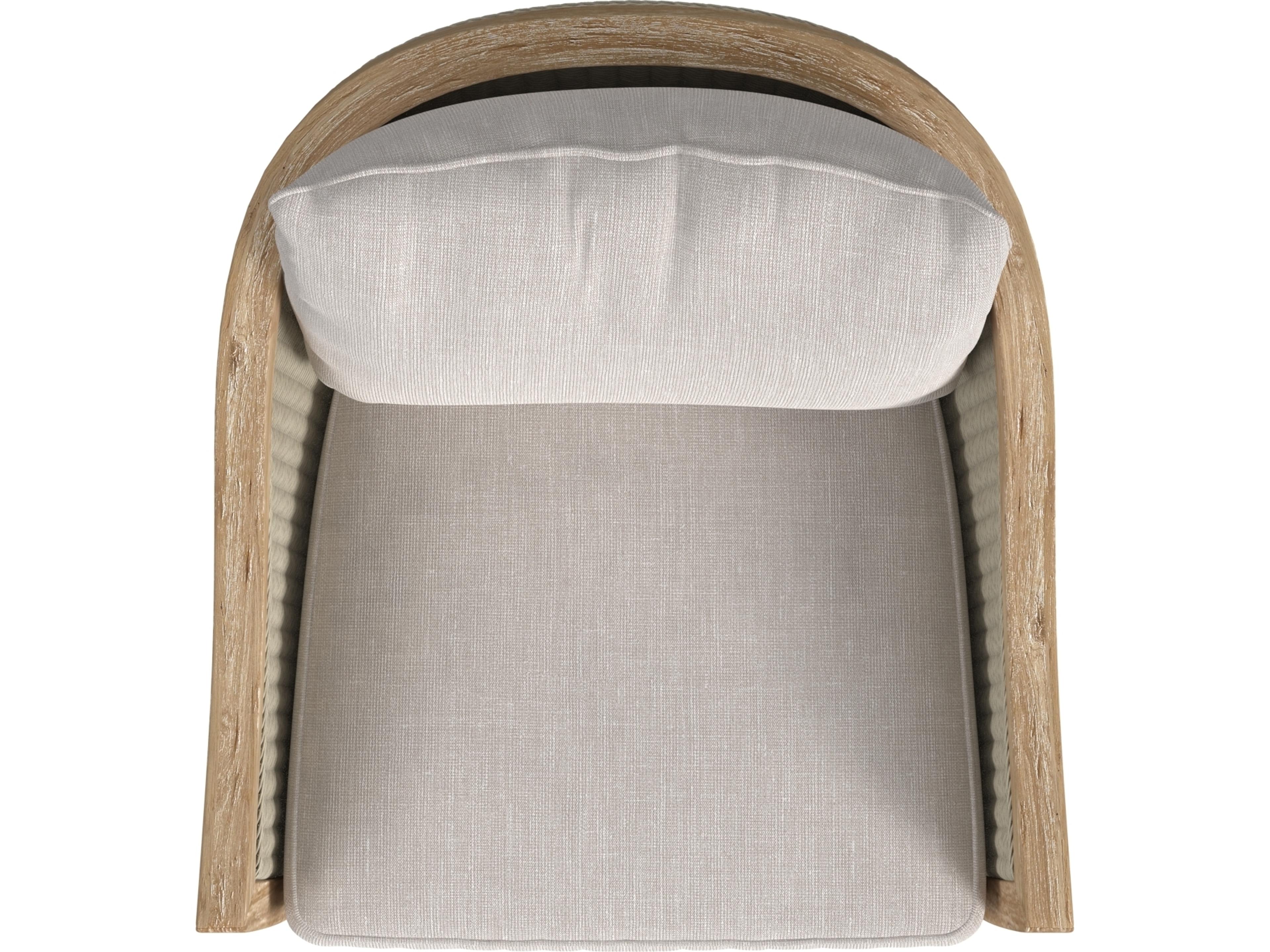 Sunset West Cambria Swivel Club Chair in Canvas Canvas with Self Welt