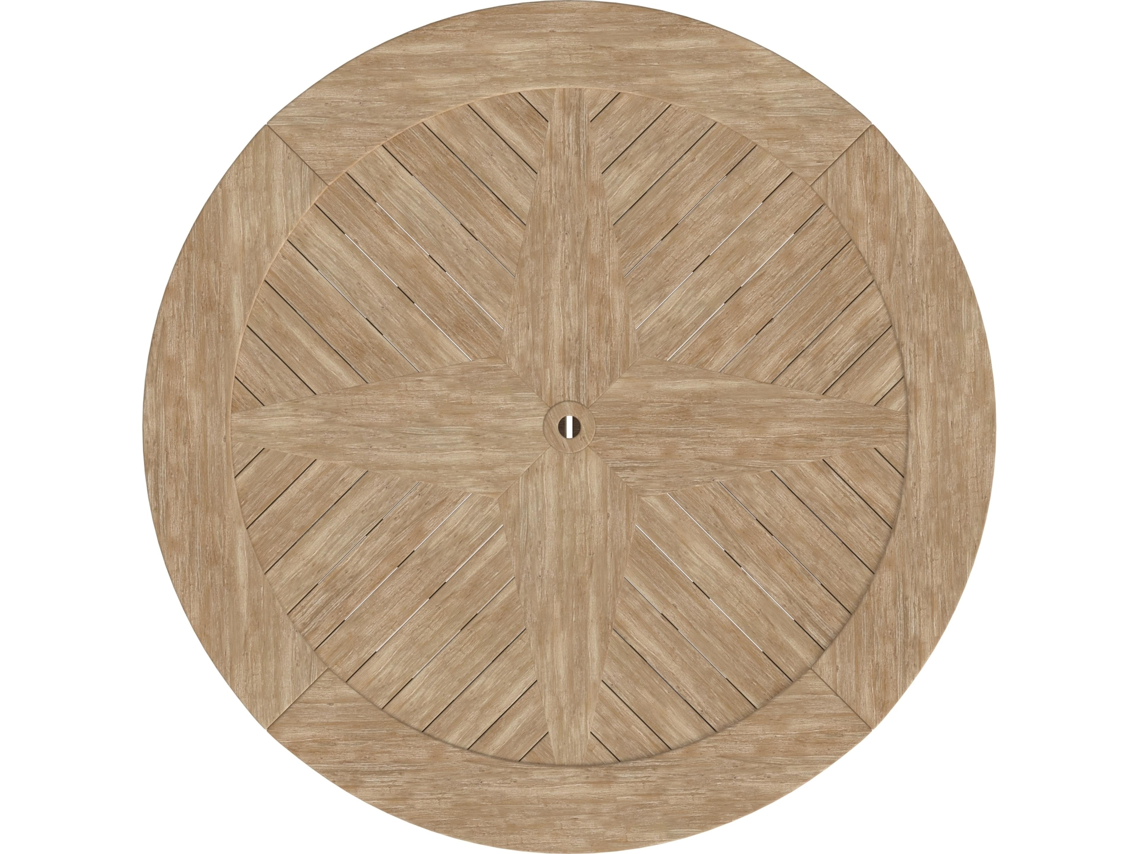 Sunset West Cambria - Teak Round Umbrella Hole Dining Table