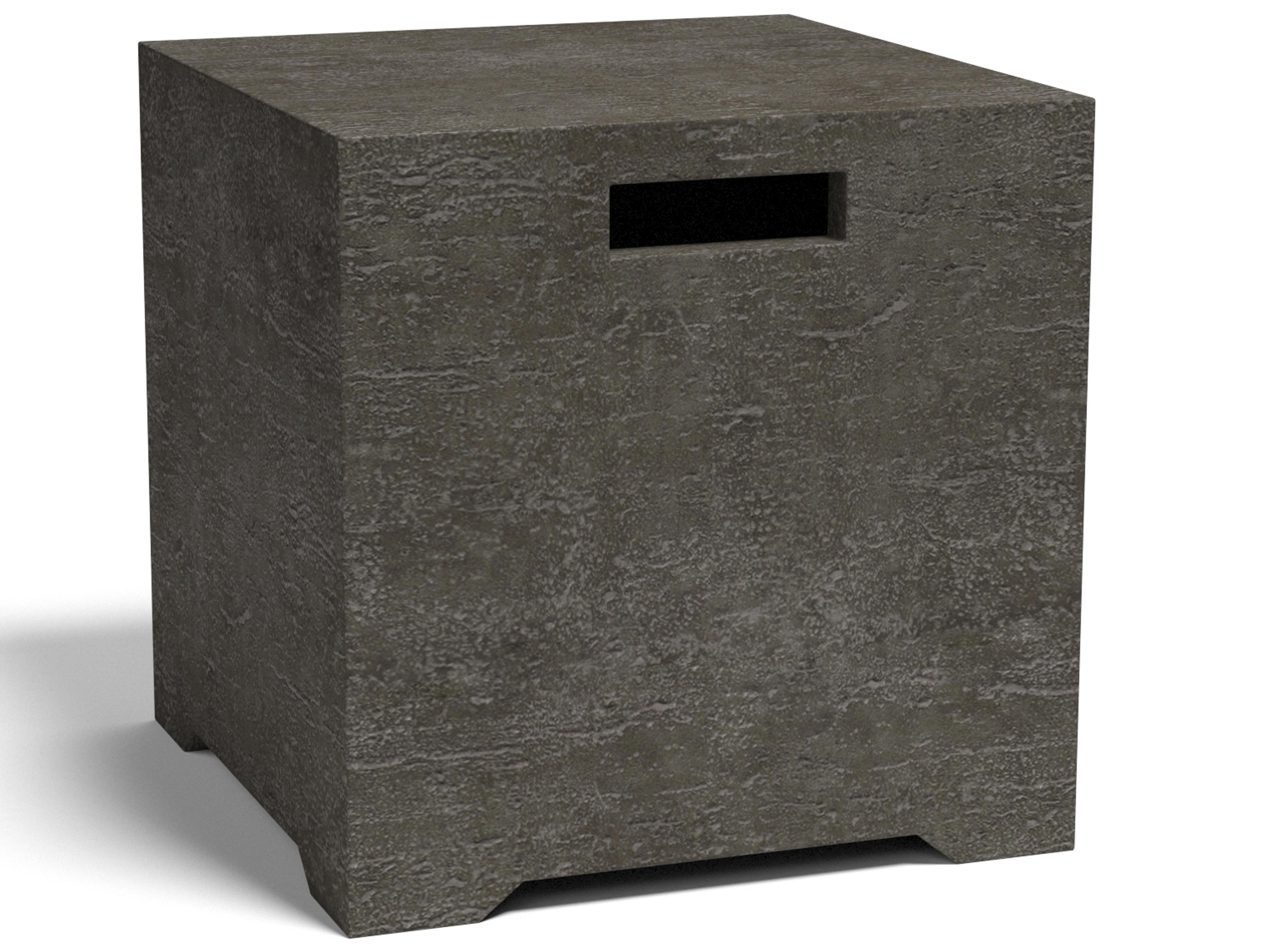 Sunset West GFRC Square Outdoor Patio End Table Tank Cover