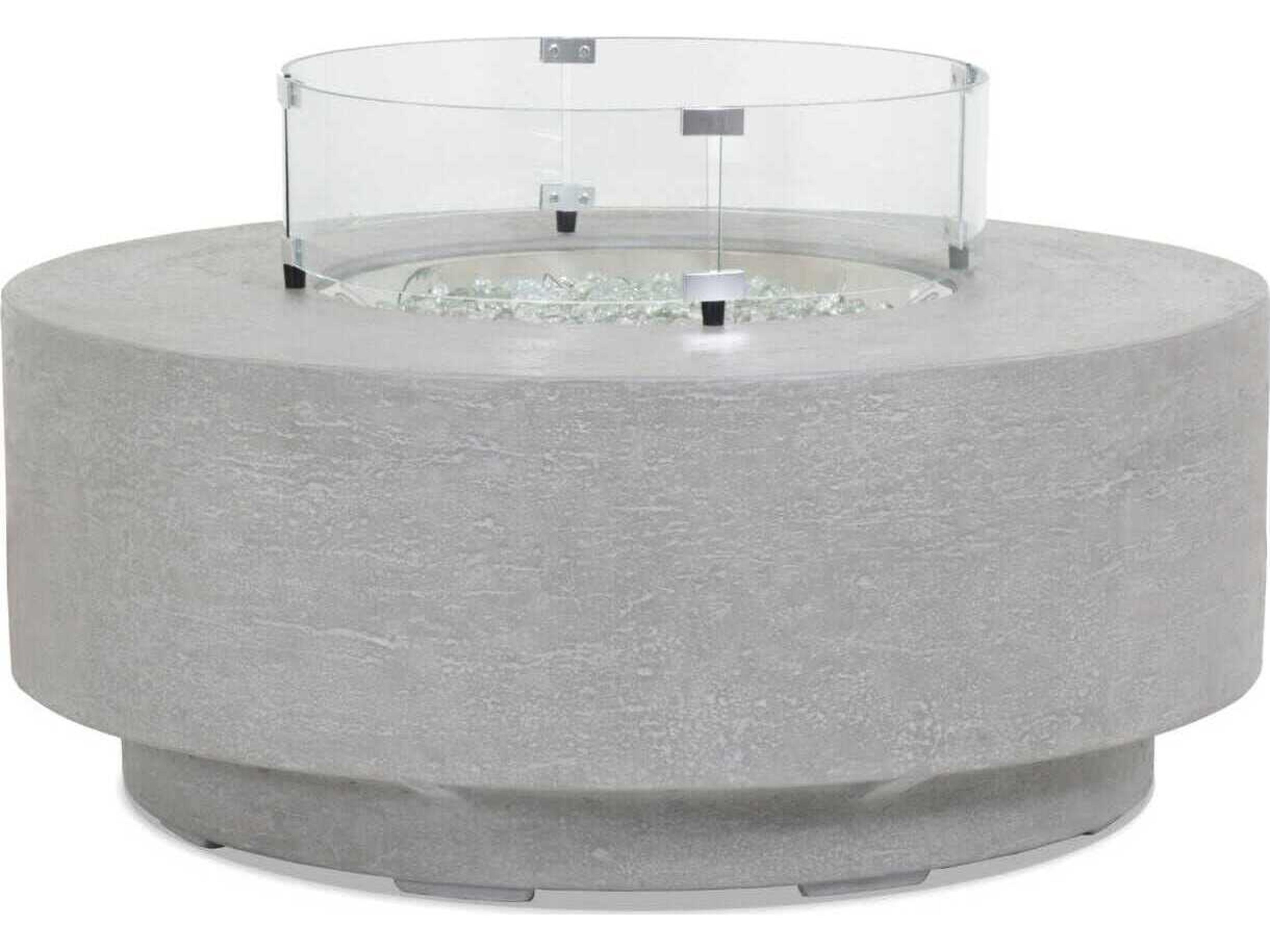 Bazaar Gravelstone Concrete Round Fire Pit Table