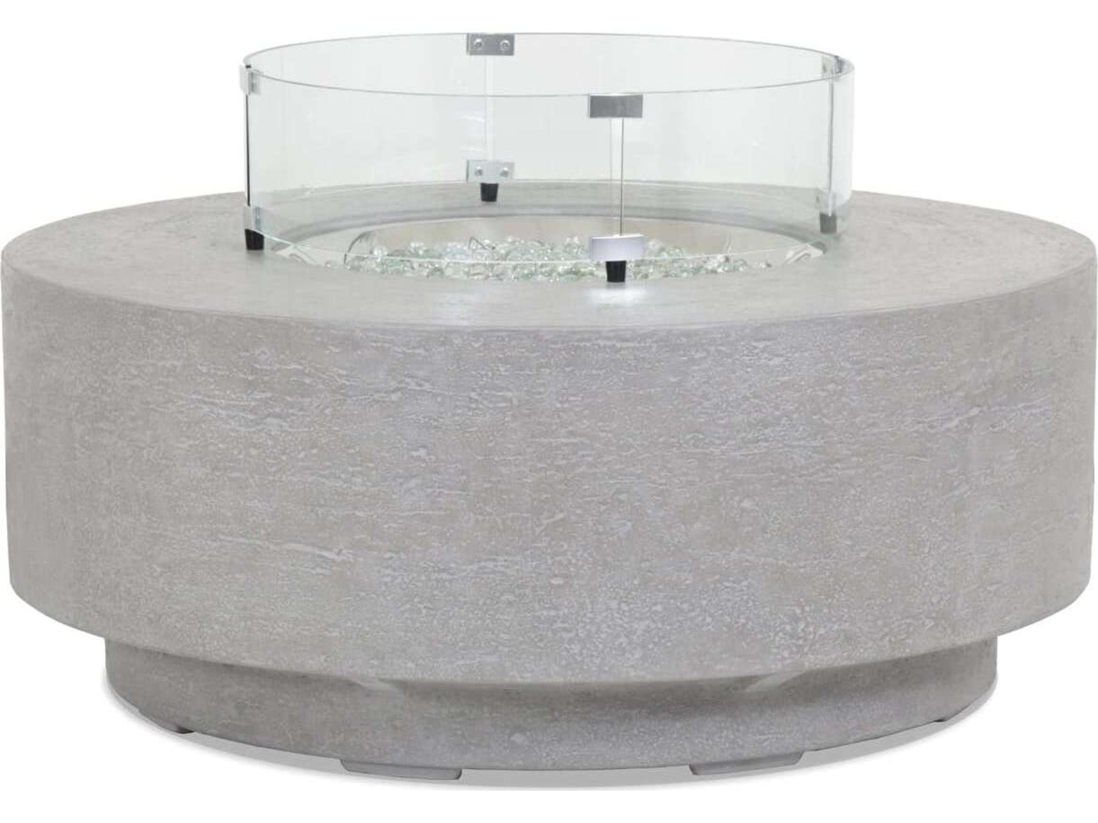 Gravelstone Round Fire Table Glass Surround Protective Wind Guard