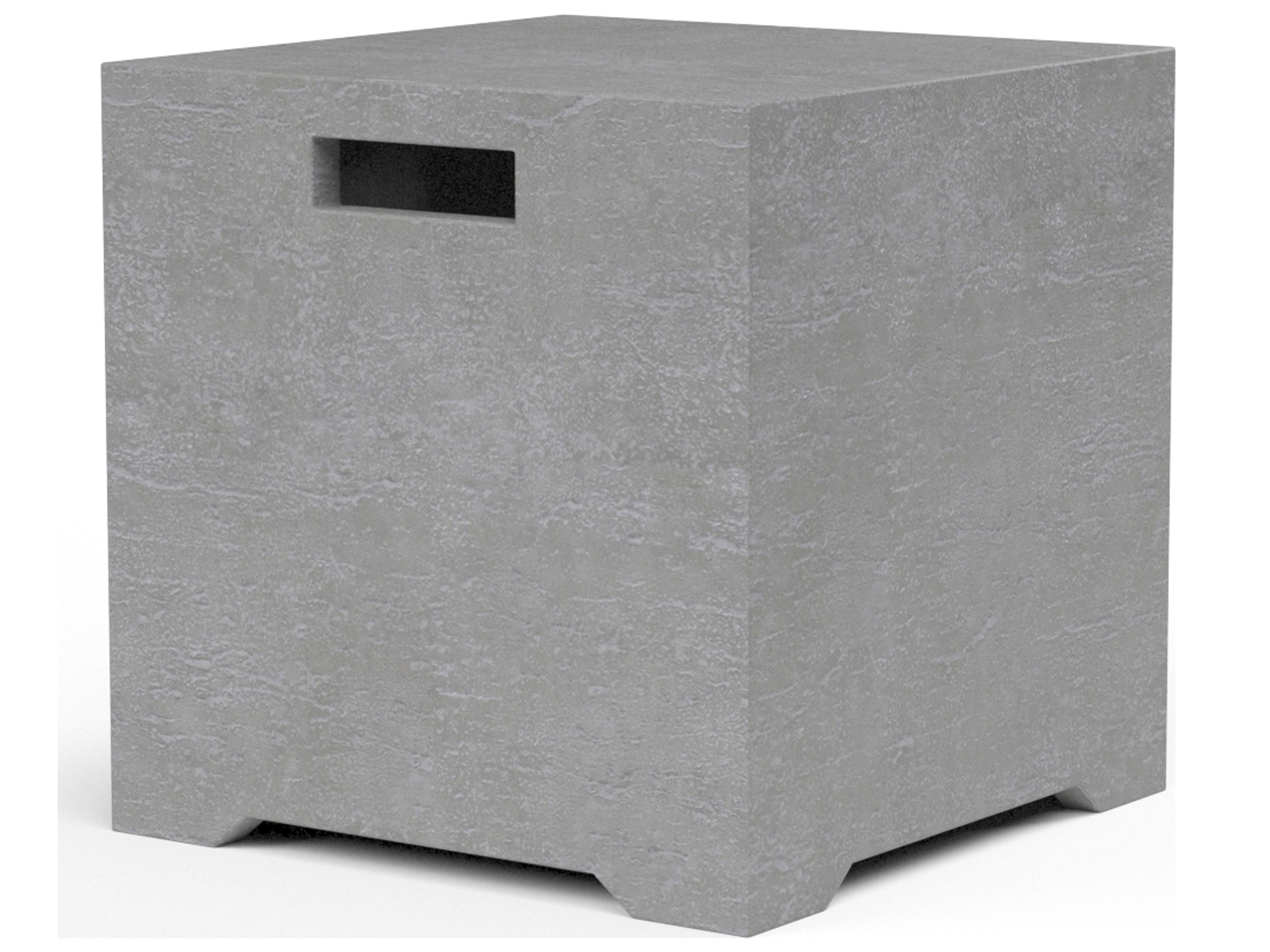 Sunset West Gravelstone Concrete Square Outdoor End Table