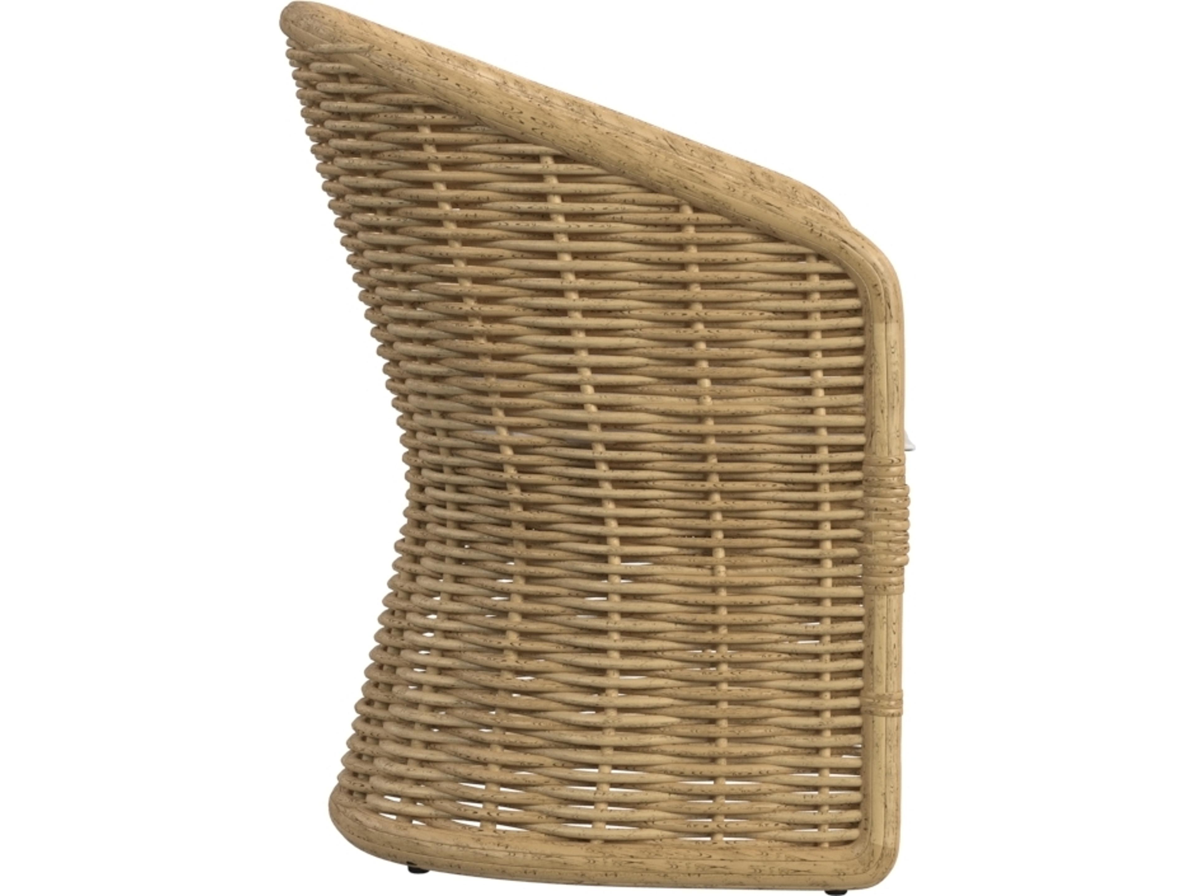 Sunset West Playa Dining Chair in Soothe Pearl with Flange Welt