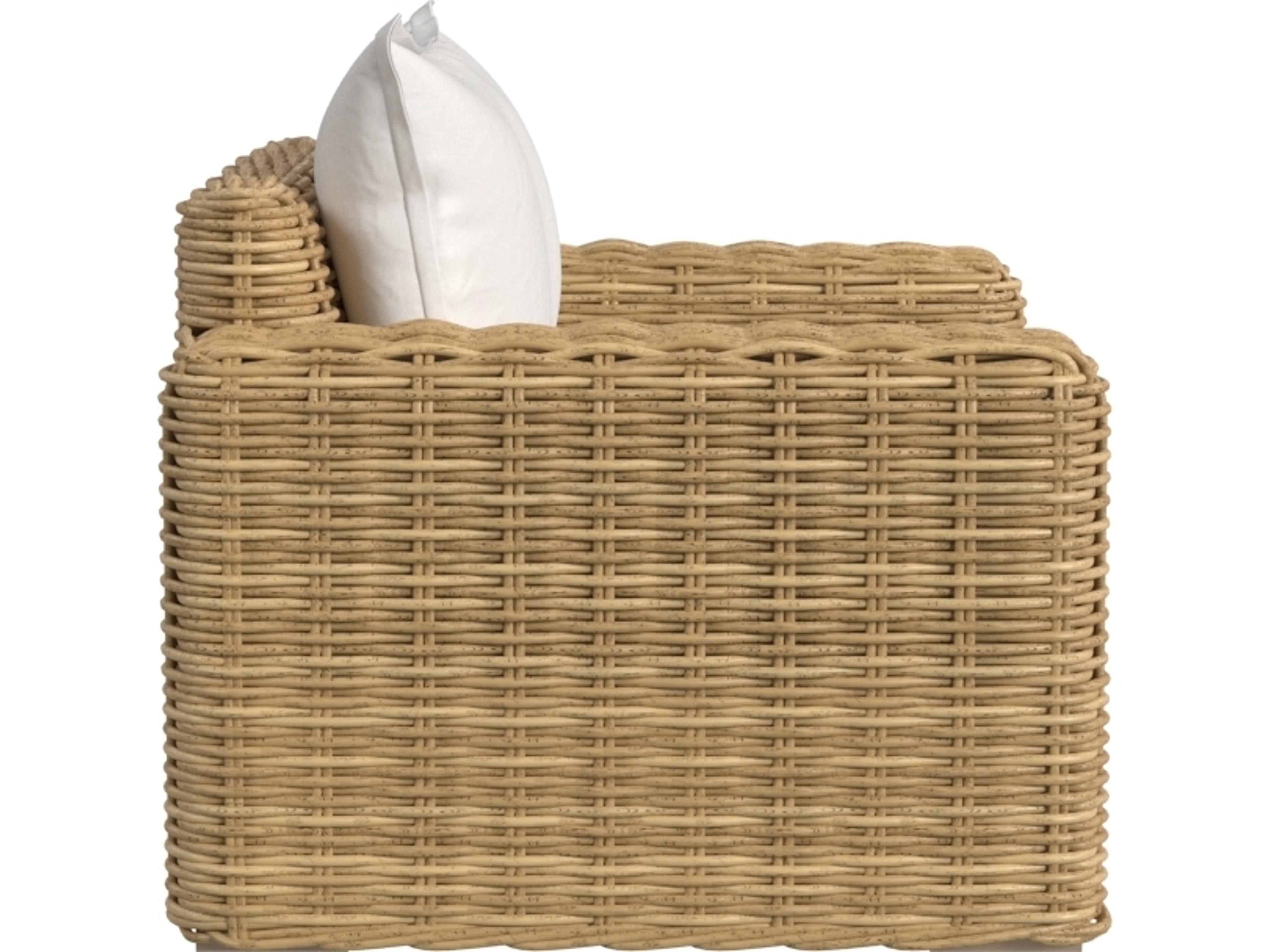 Sunset West Playa Oversized Club Chair in Soothe Pearl with Flange Welt