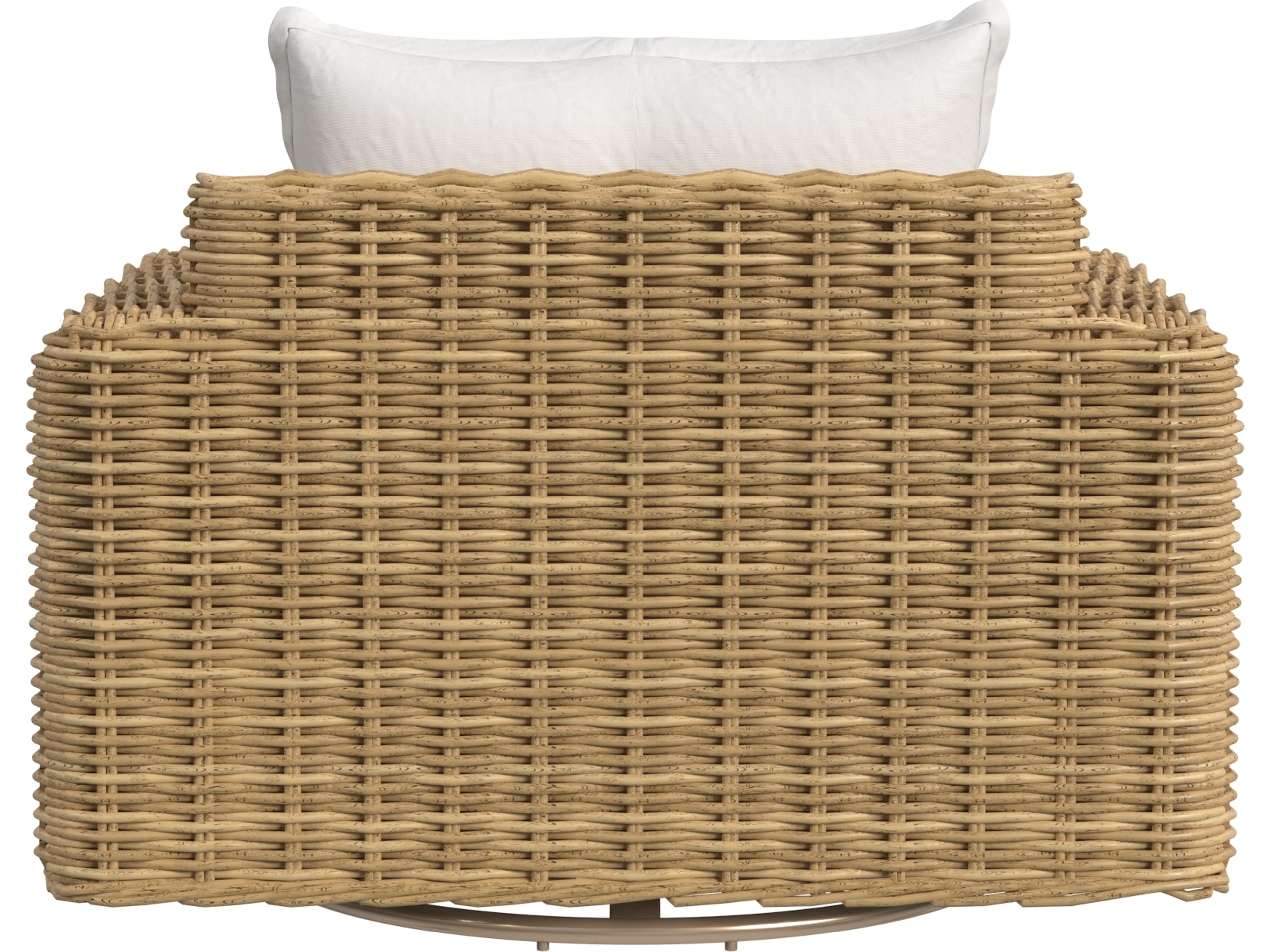 Sunset West Playa Oversized Swivel Club Chair in Soothe Pearl with Flange Welt