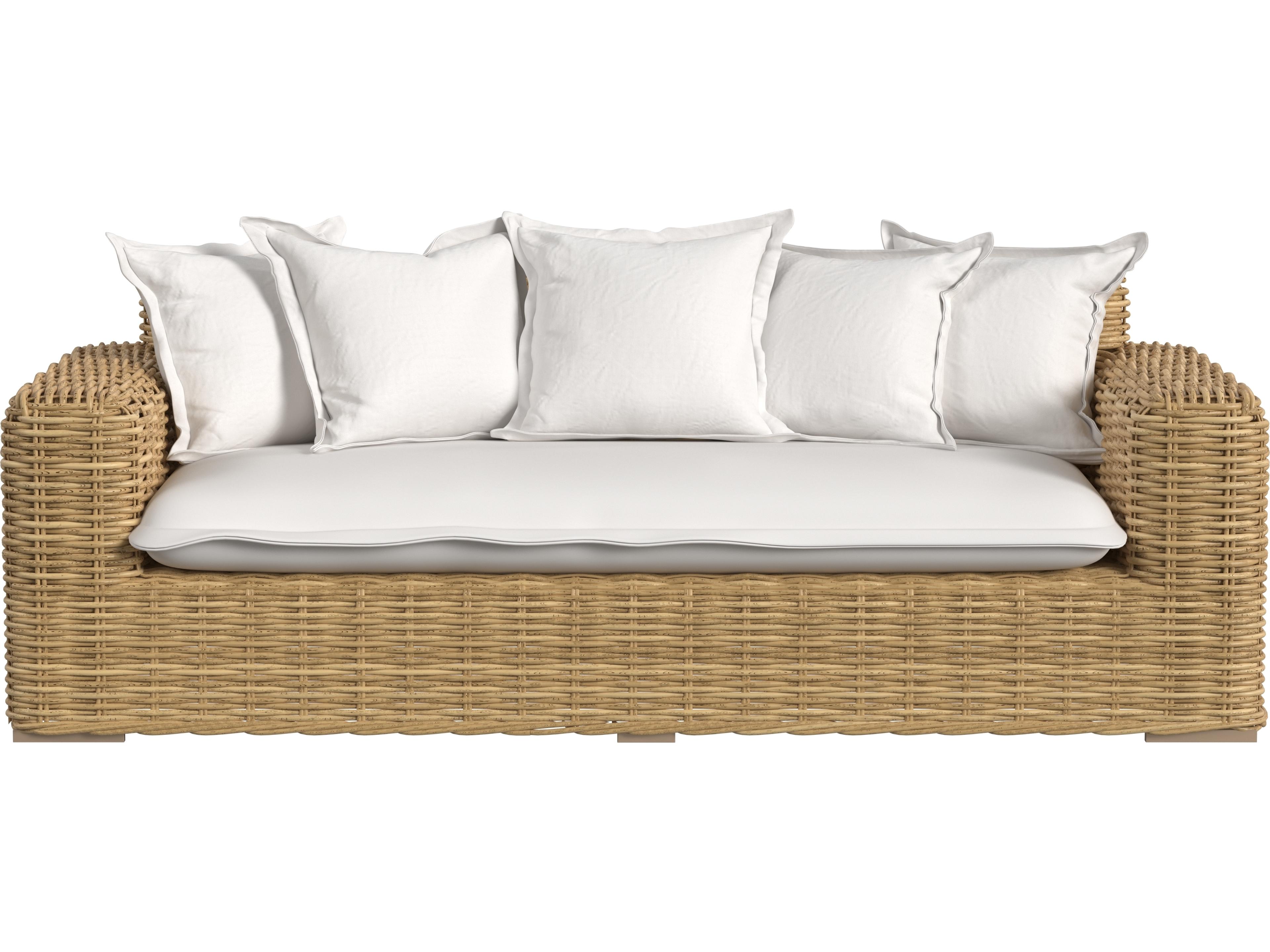 Sunset West Playa Loveseat in Soothe Pearl with Flange Welt