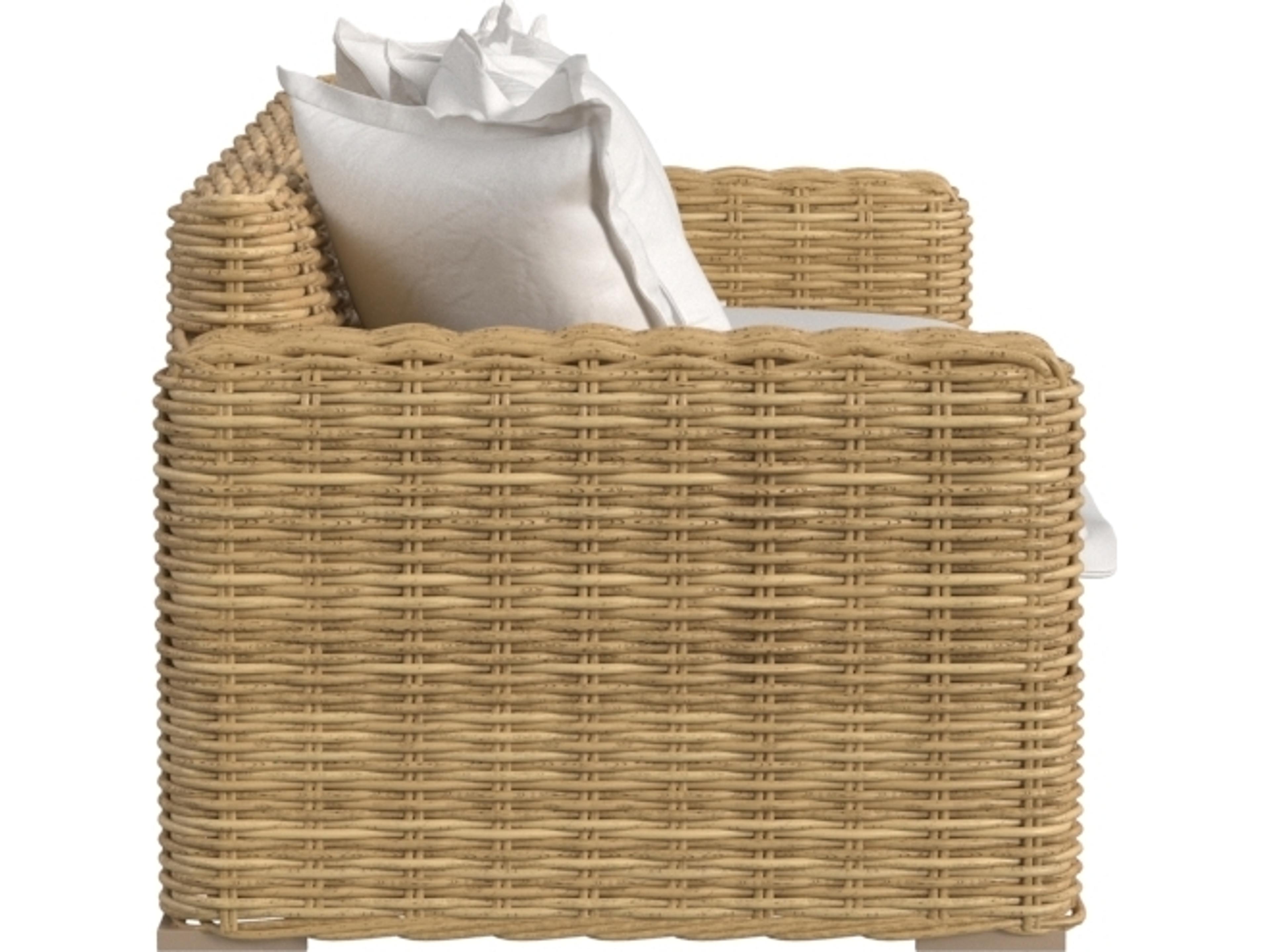 Sunset West Playa Loveseat in Soothe Pearl with Flange Welt