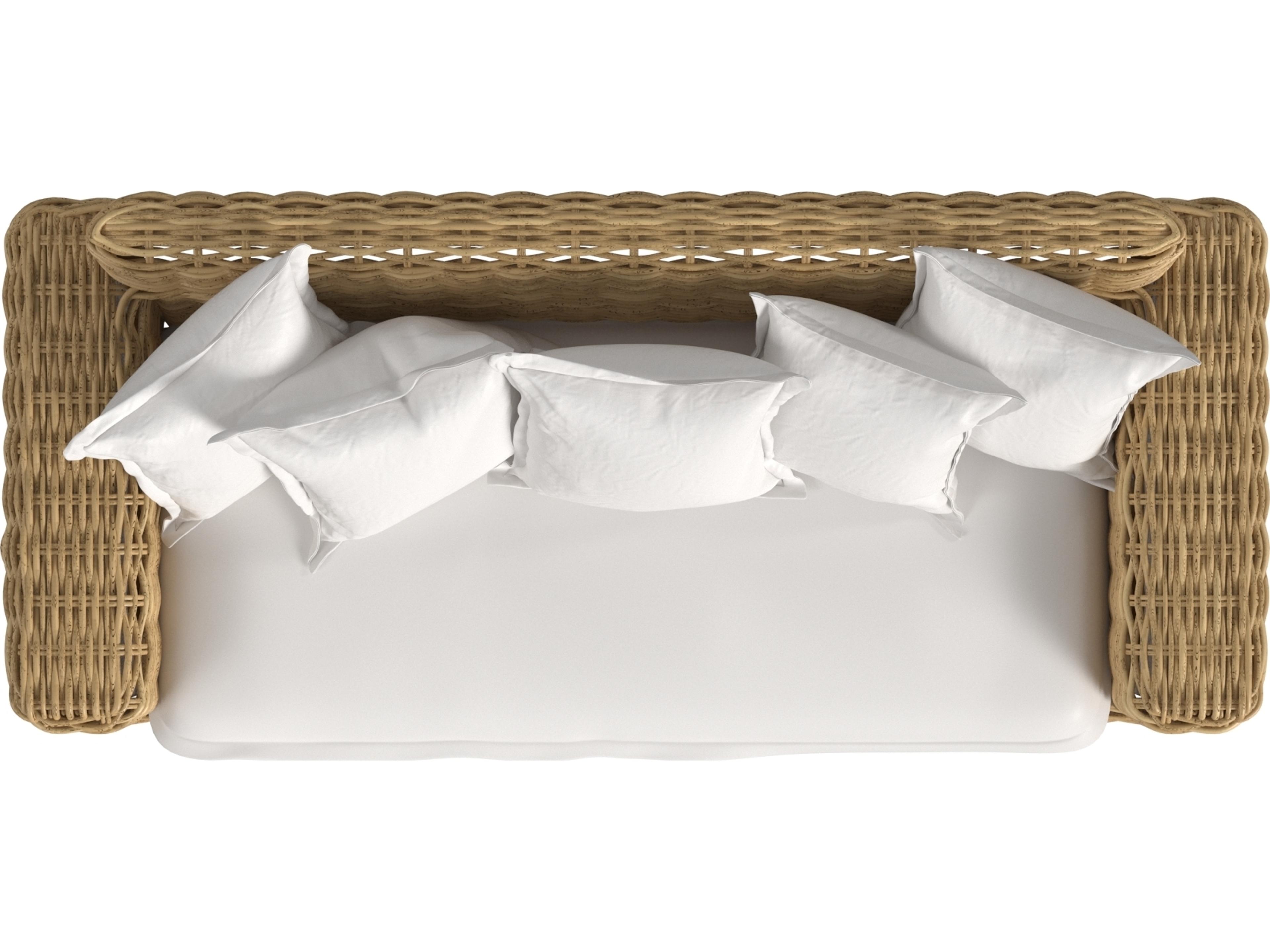 Sunset West Playa Loveseat in Soothe Pearl with Flange Welt