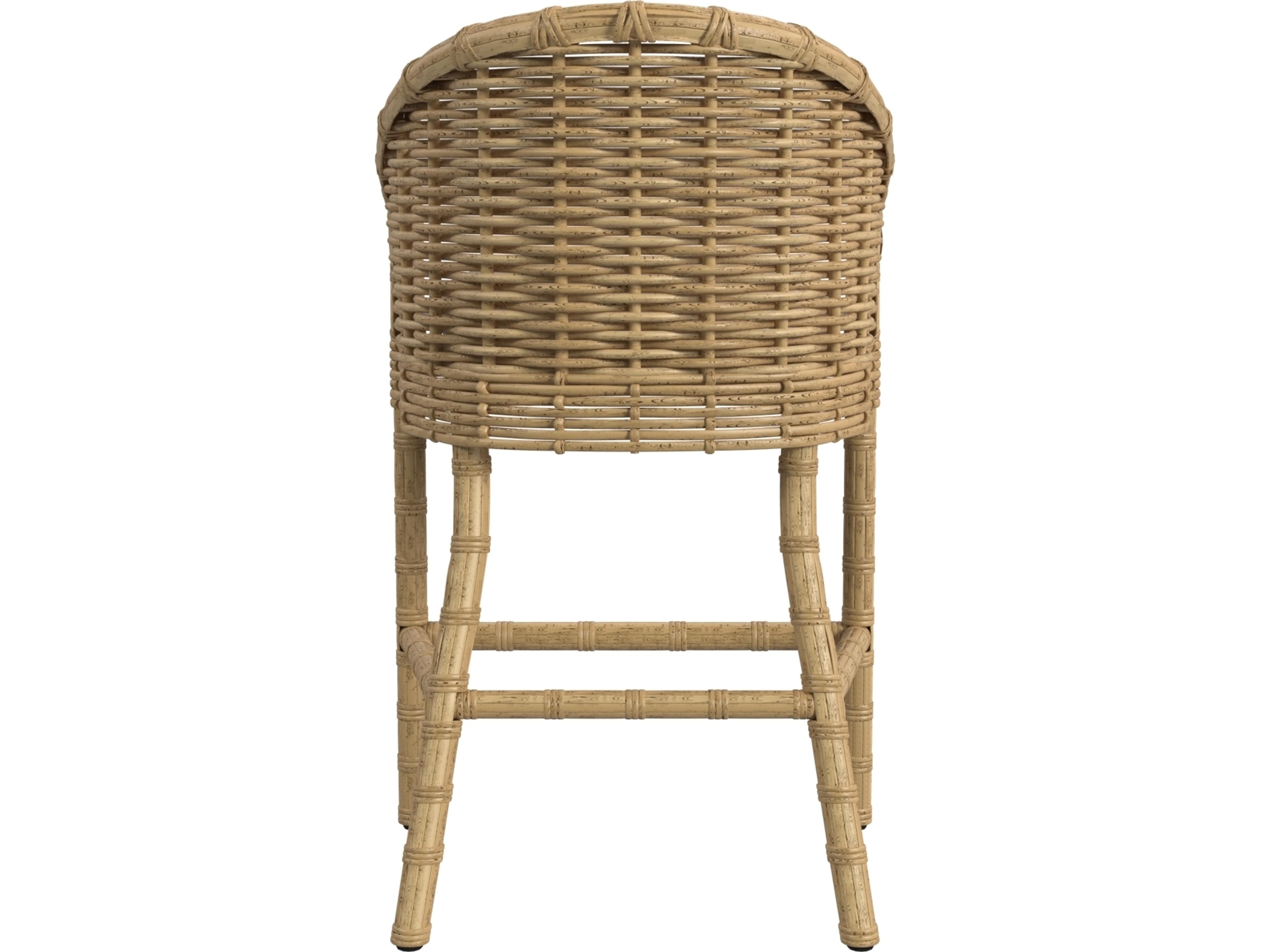 Sunset West Playa Counter Stool in Soothe Pearl with Flange Welt